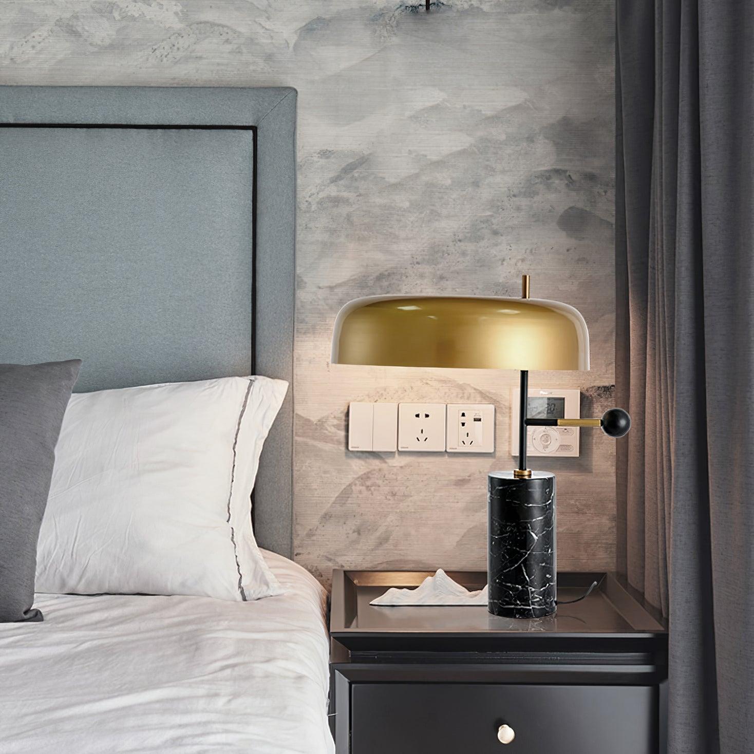 Valoren Marble & Gold Table Lamp