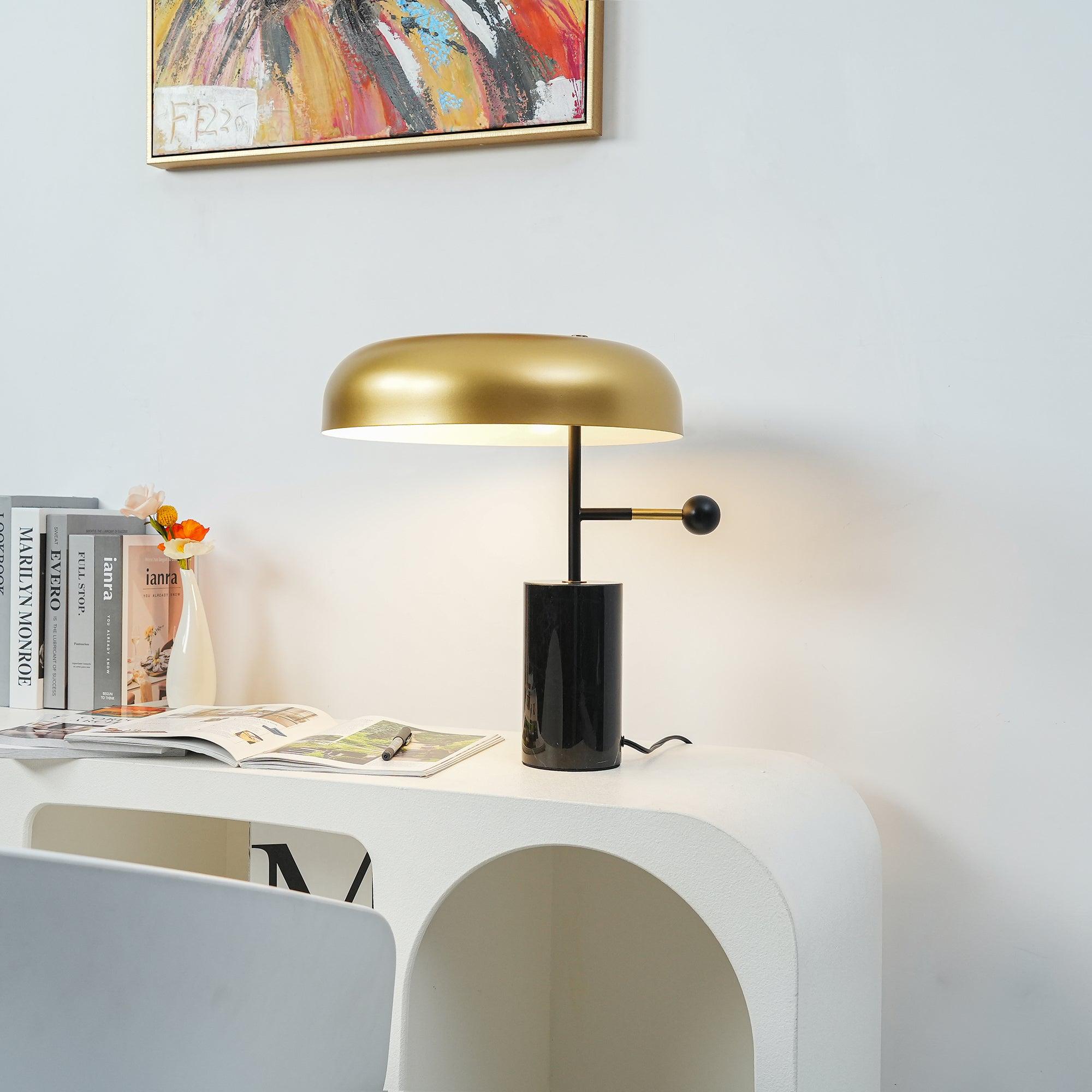 Valoren Marble & Gold Table Lamp