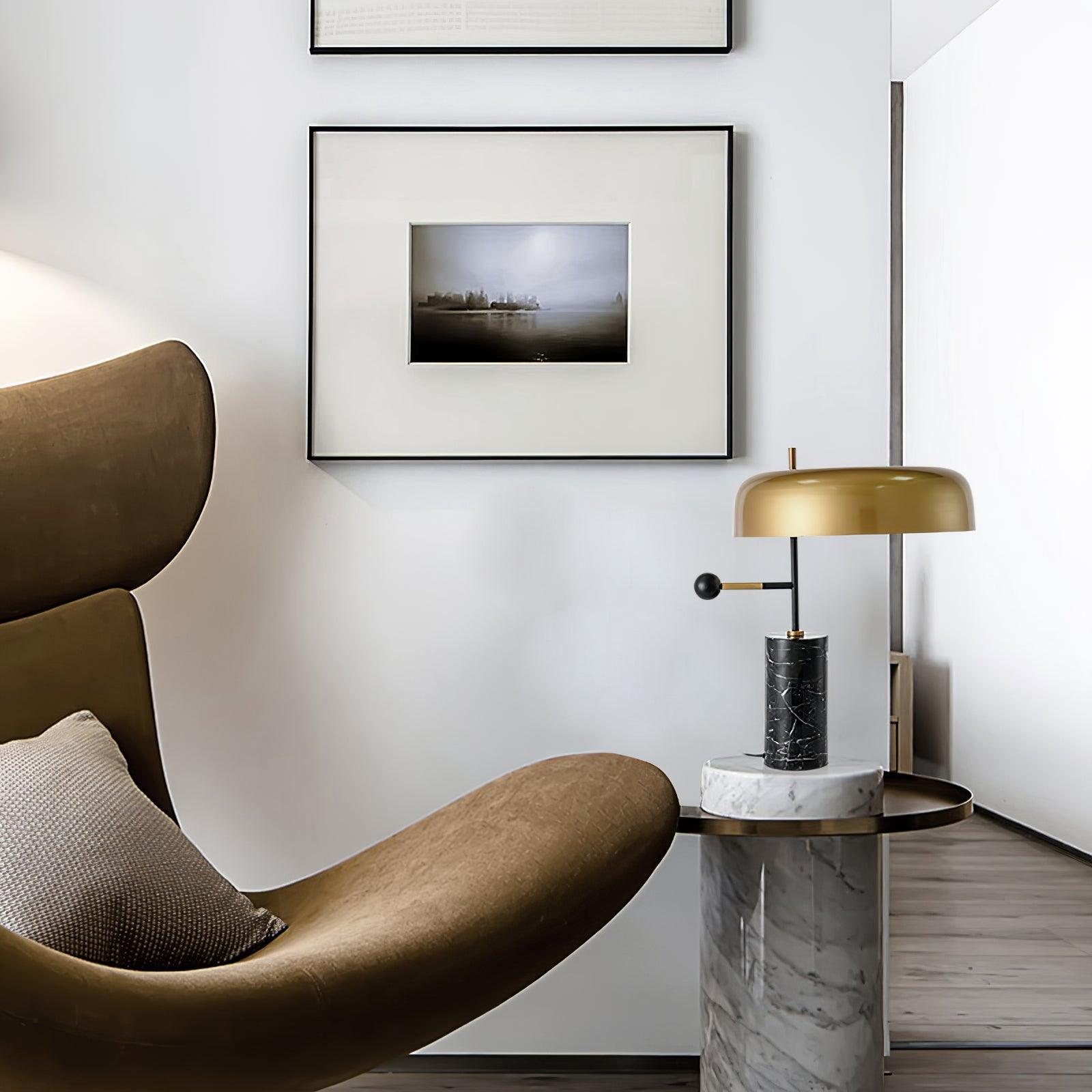 Valoren Marble & Gold Table Lamp