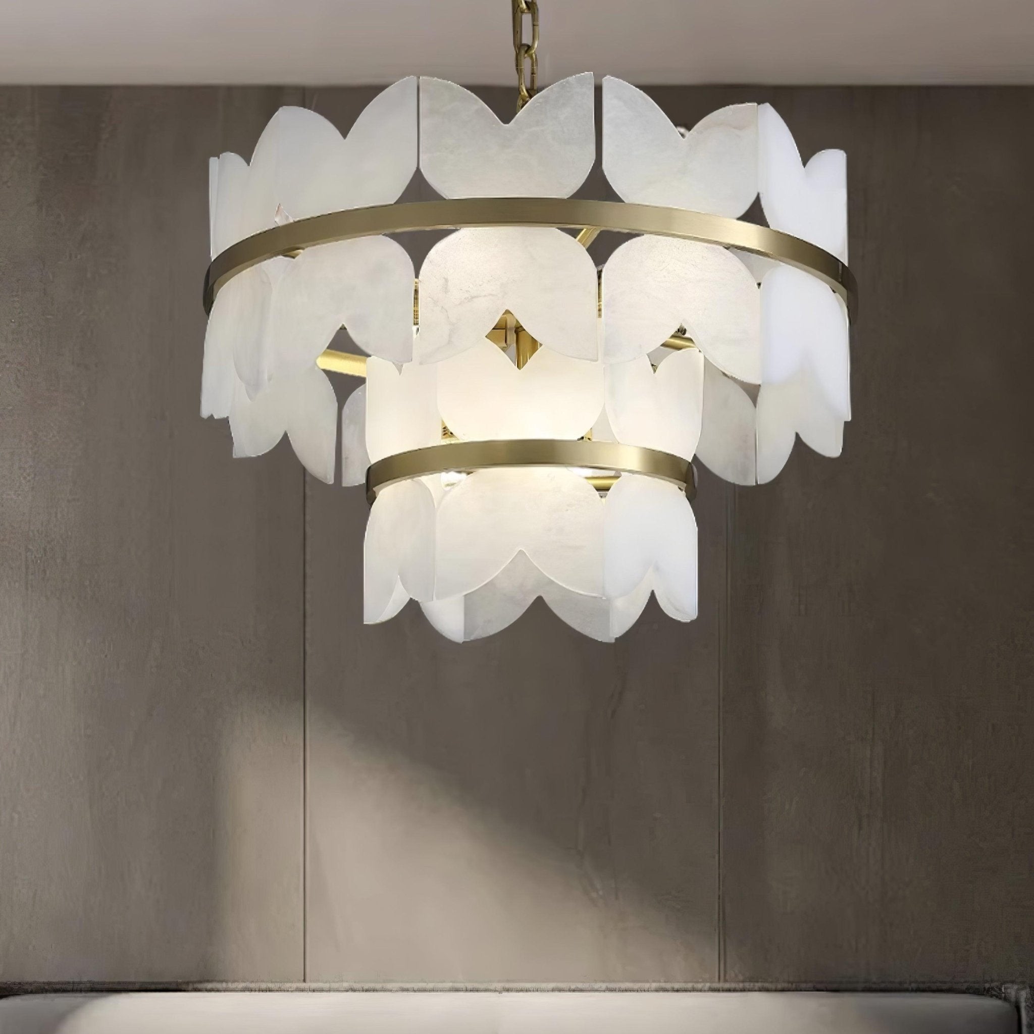 Elara Vintage Alabaster Chandelier