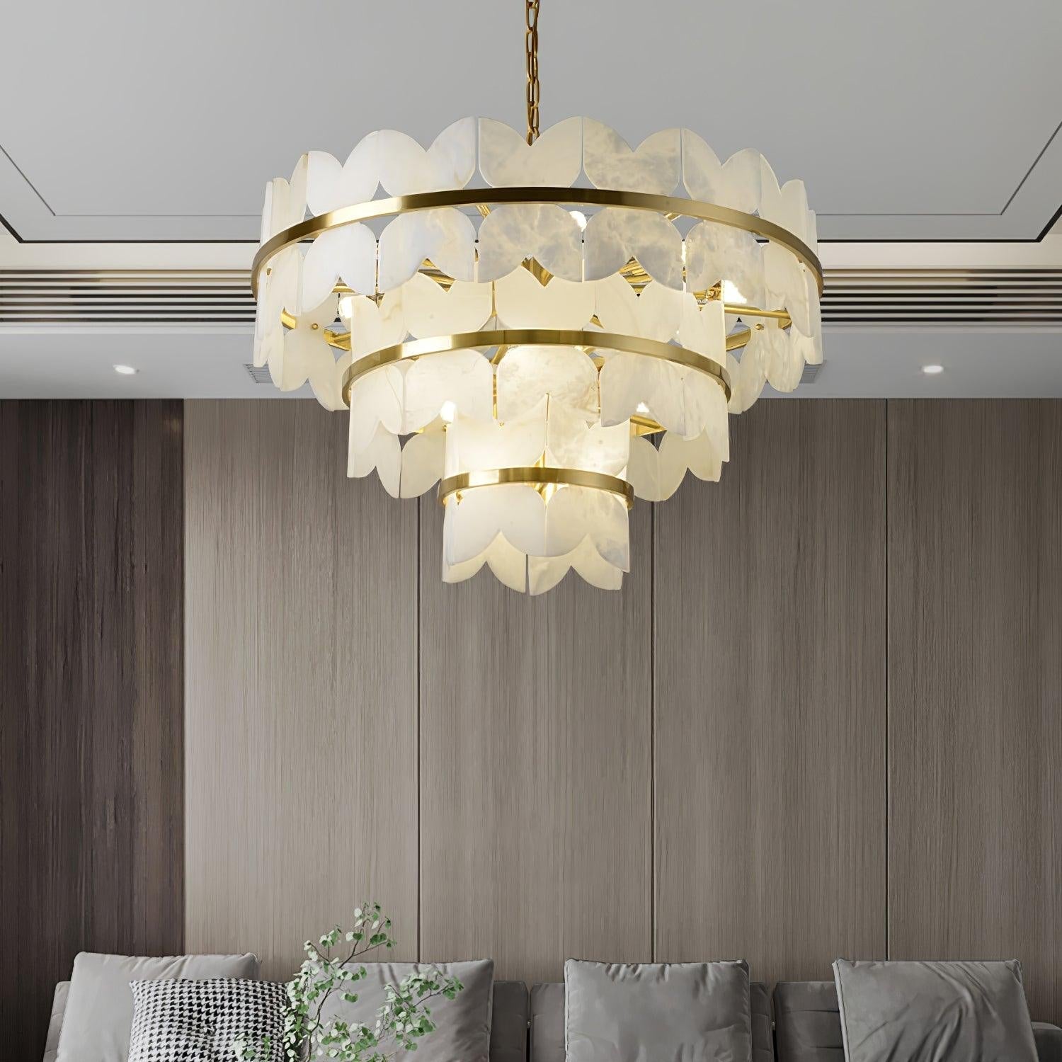 Elara Vintage Alabaster Chandelier