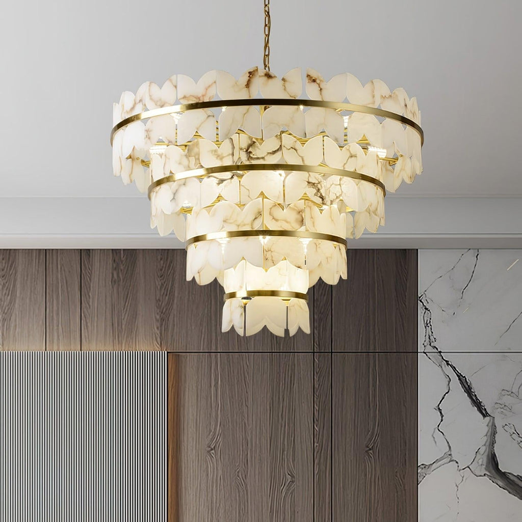 Elara Vintage Alabaster Chandelier