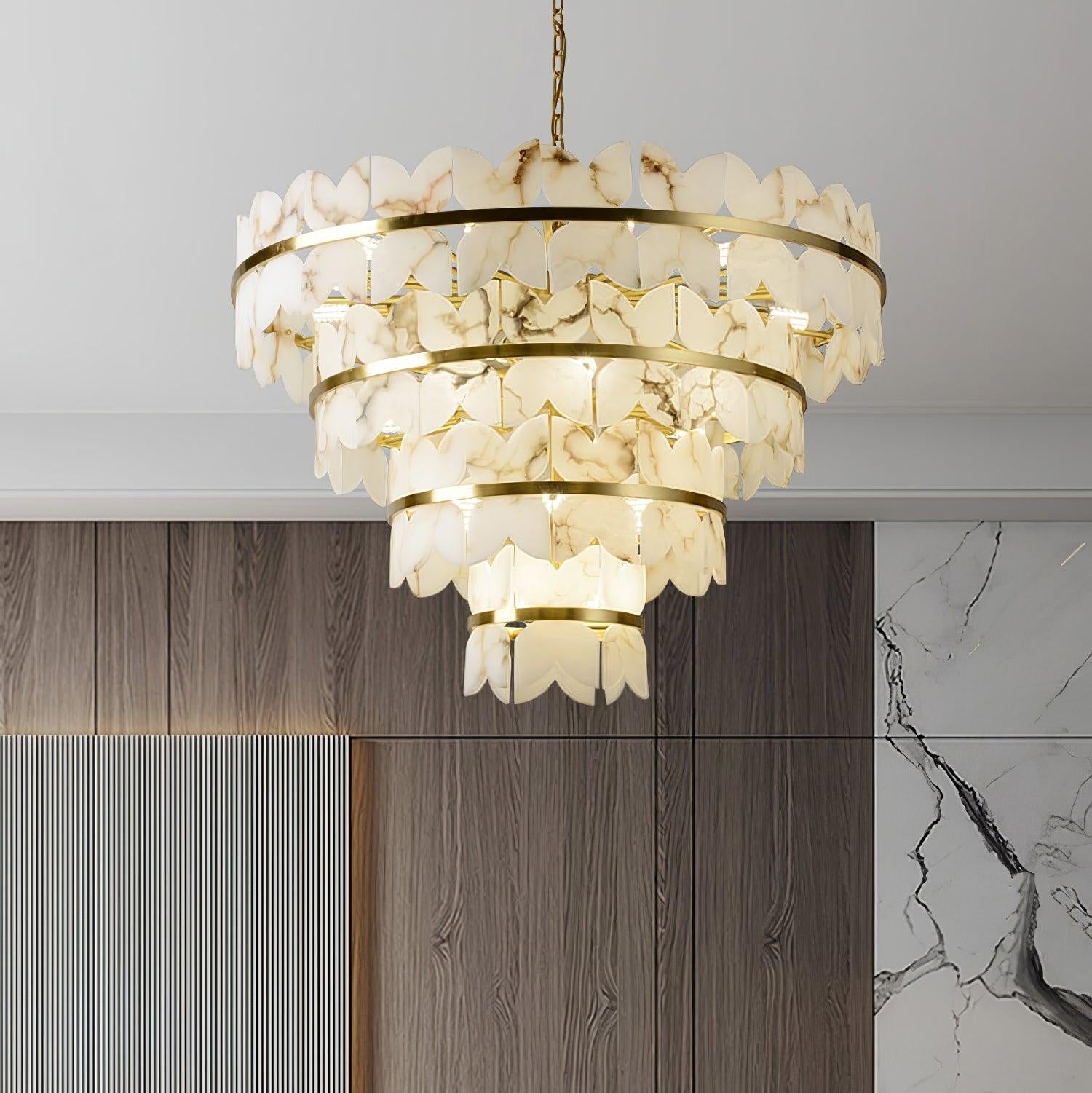 Elara Vintage Alabaster Chandelier