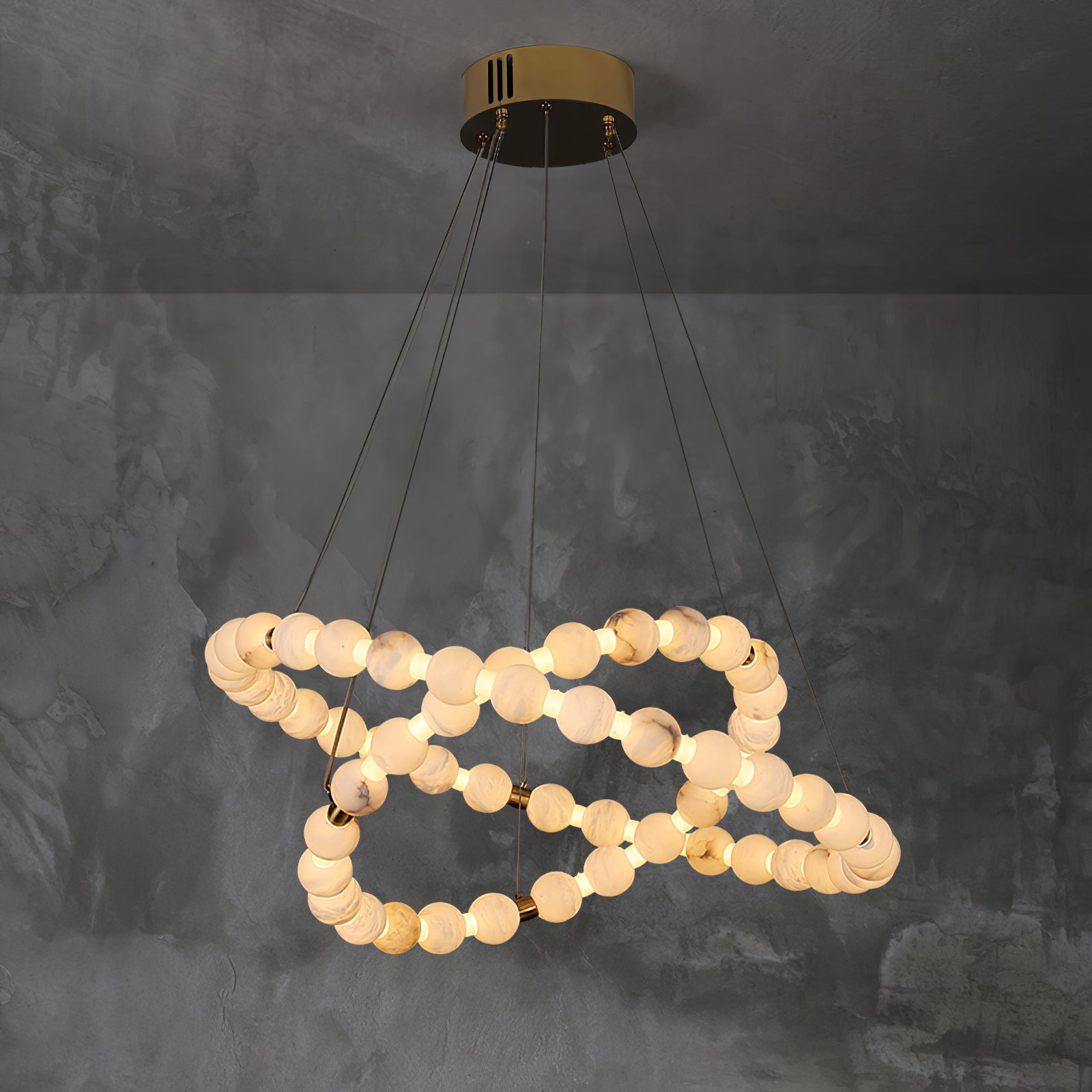 LumaRing Modern Alabaster Light