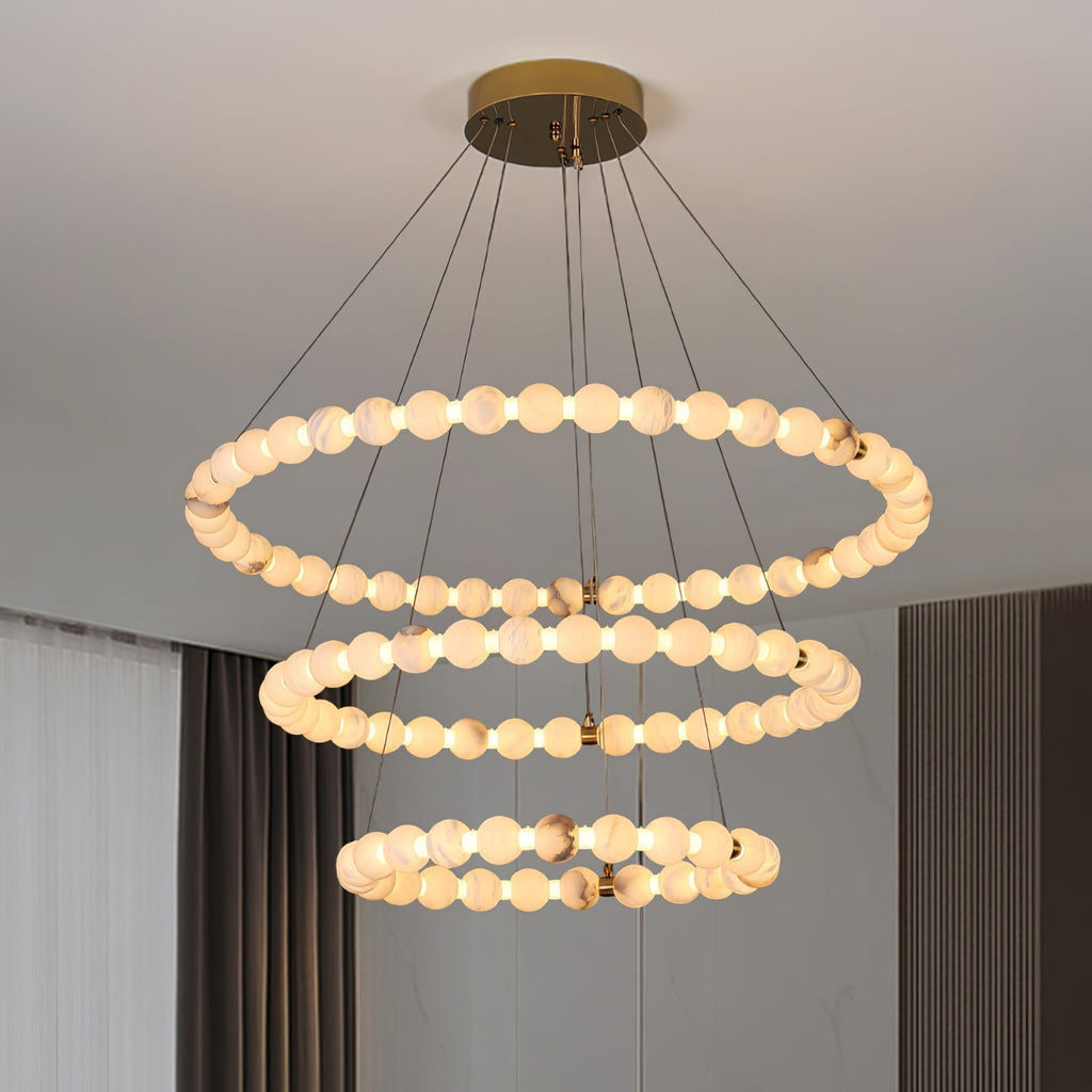 LumaRing Modern Alabaster Light