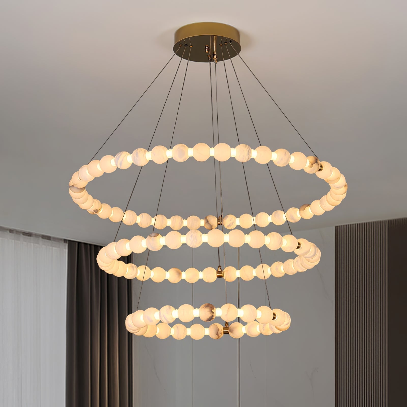 LumaRing Modern Alabaster Light