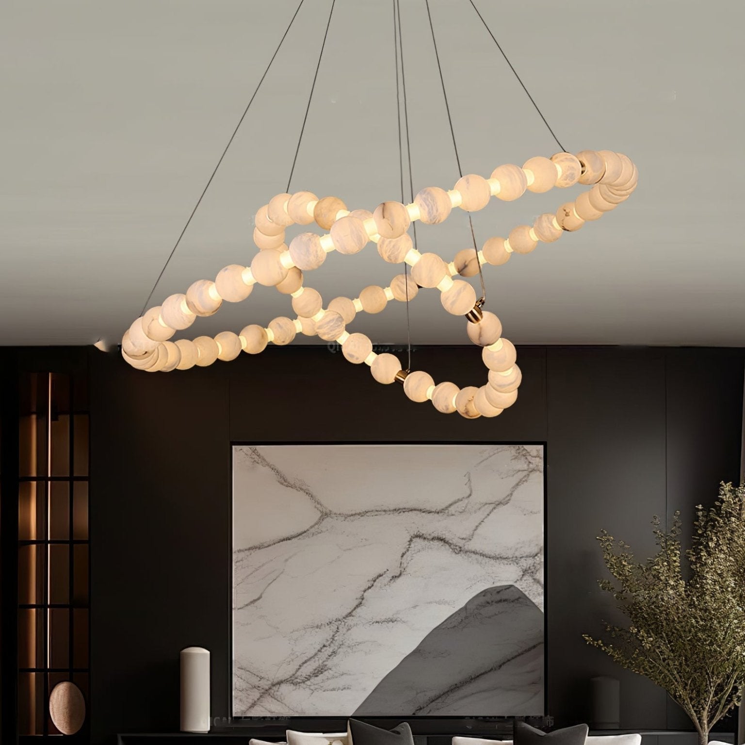 LumaRing Modern Alabaster Light
