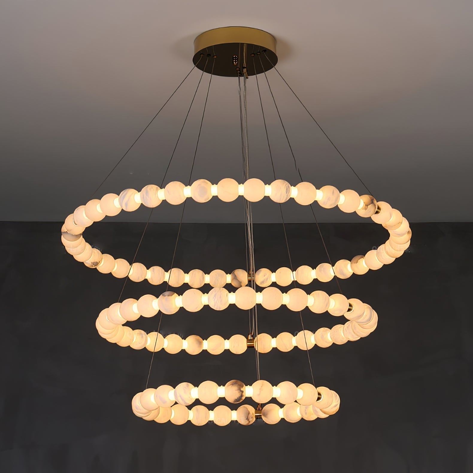 LumaRing Modern Alabaster Light