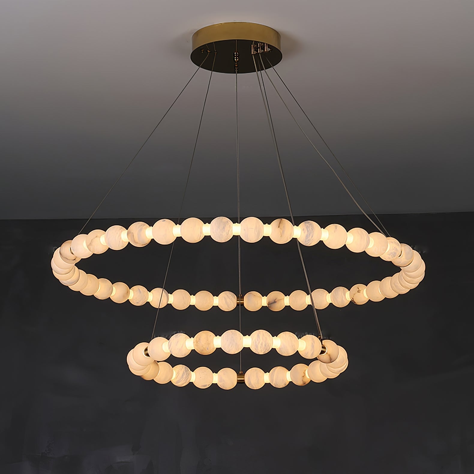 LumaRing Modern Alabaster Light
