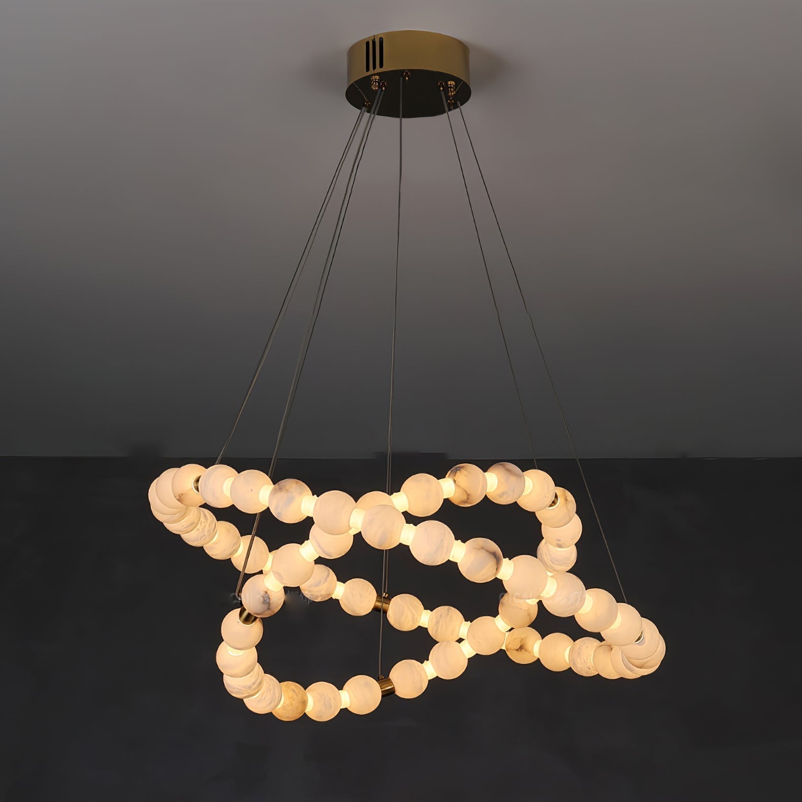 LumaRing Modern Alabaster Light