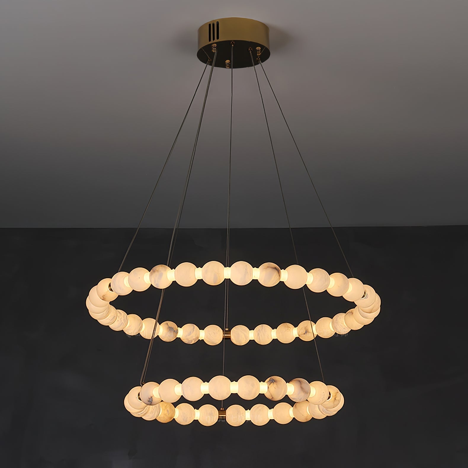 LumaRing Modern Alabaster Light