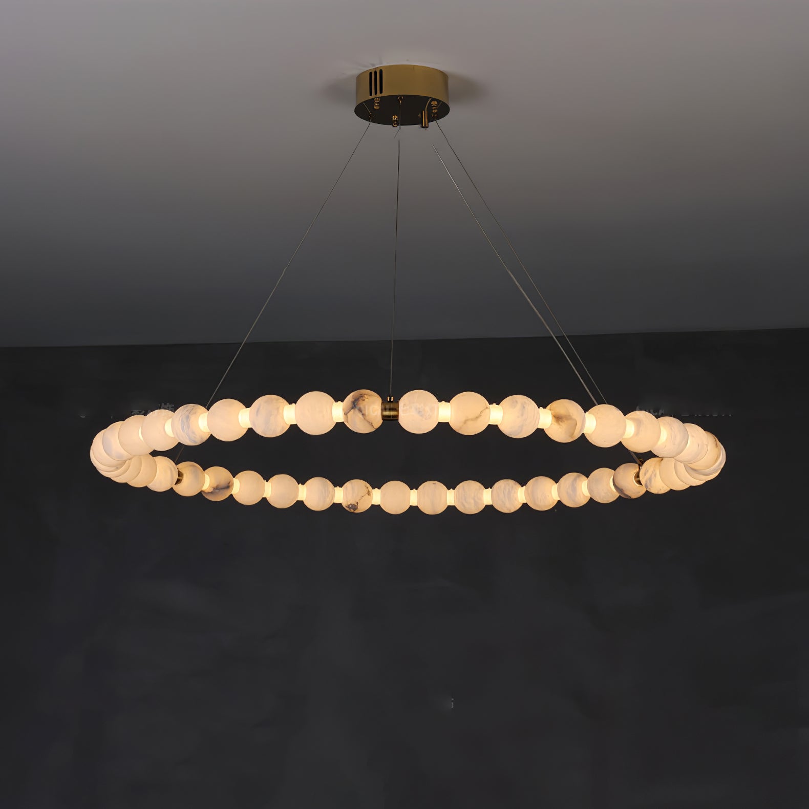 LumaRing Modern Alabaster Light