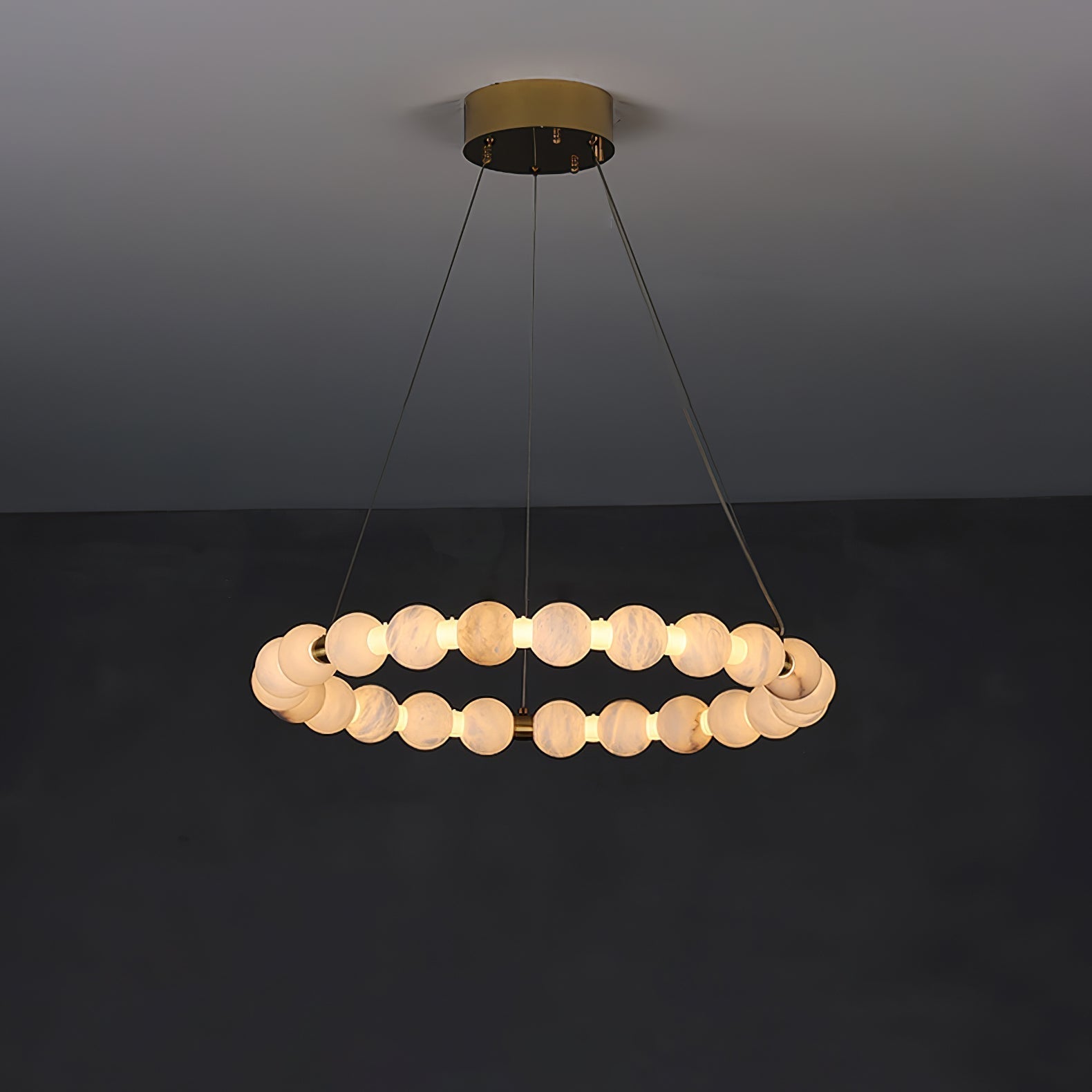 LumaRing Modern Alabaster Light