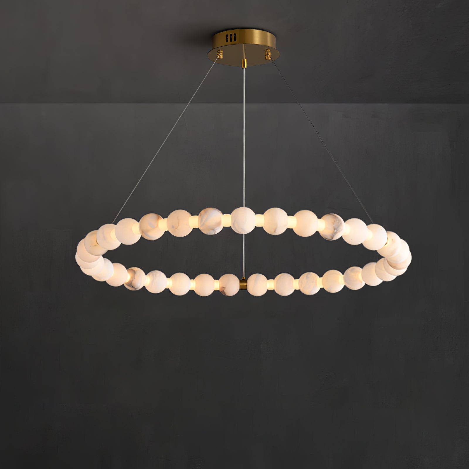 LumaRing Modern Alabaster Light