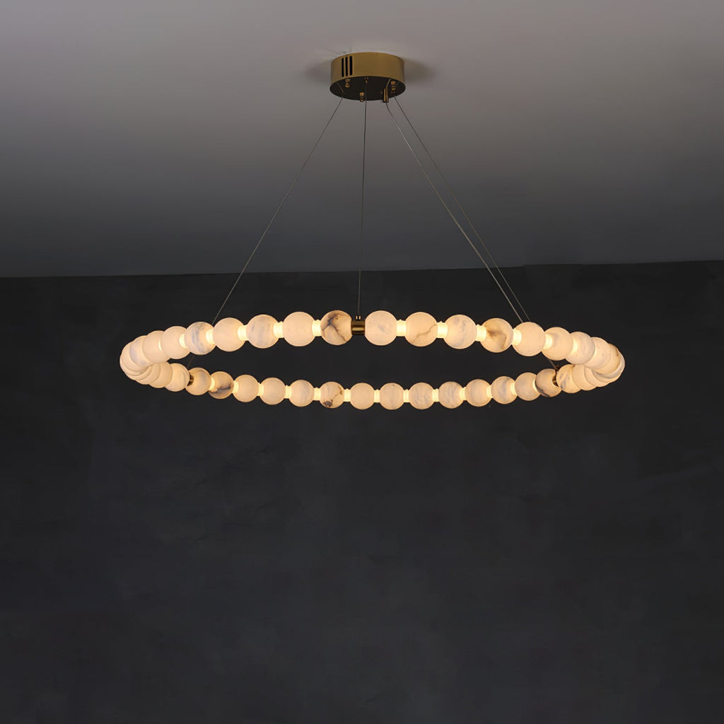 LumaRing Modern Alabaster Light