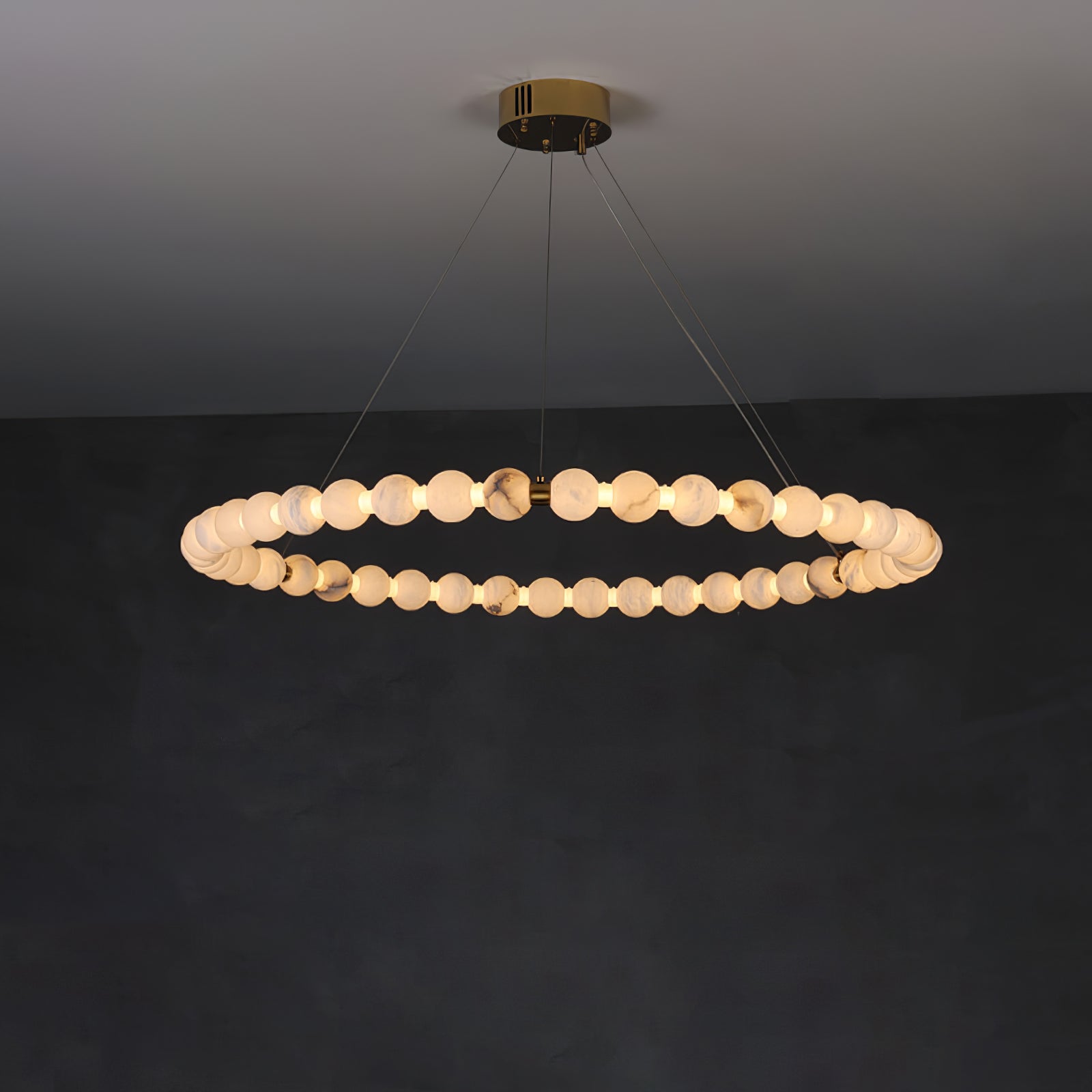 LumaRing Modern Alabaster Light