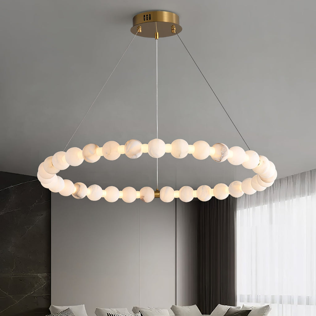LumaRing Modern Alabaster Light