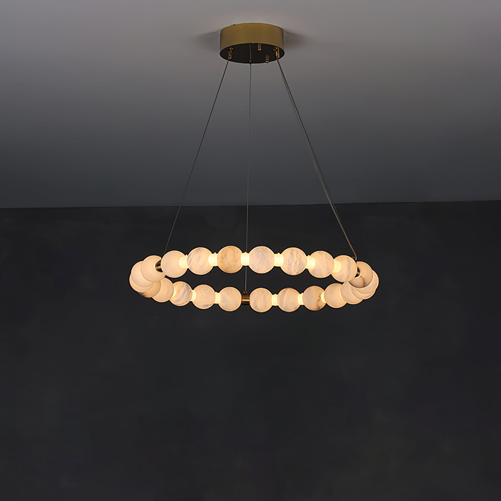 LumaRing Modern Alabaster Light