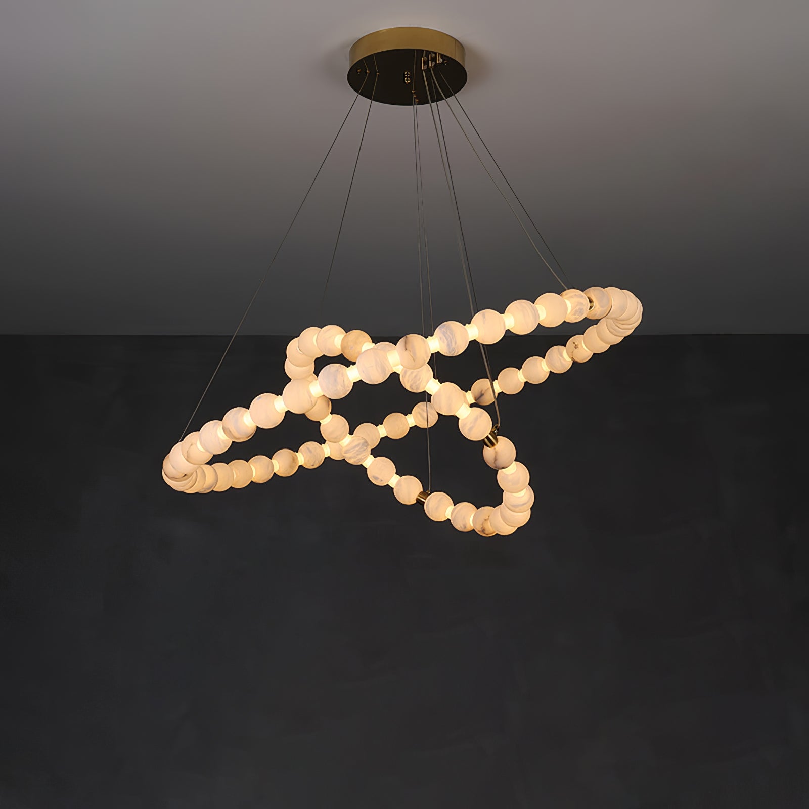 LumaRing Modern Alabaster Light