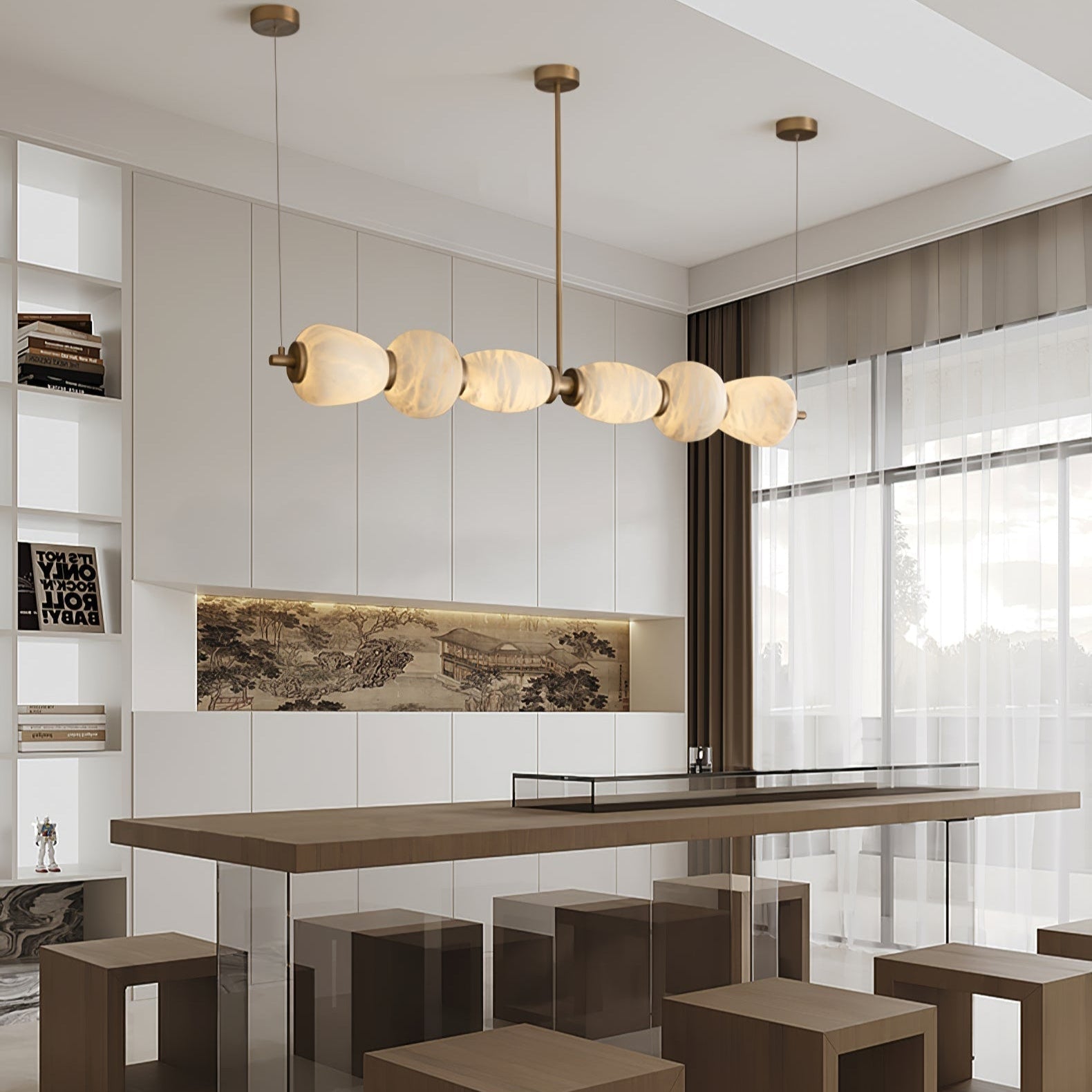 Aurelia Linear Alabaster Pendant Light