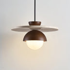 Solara Travertine Glass Pendant Light