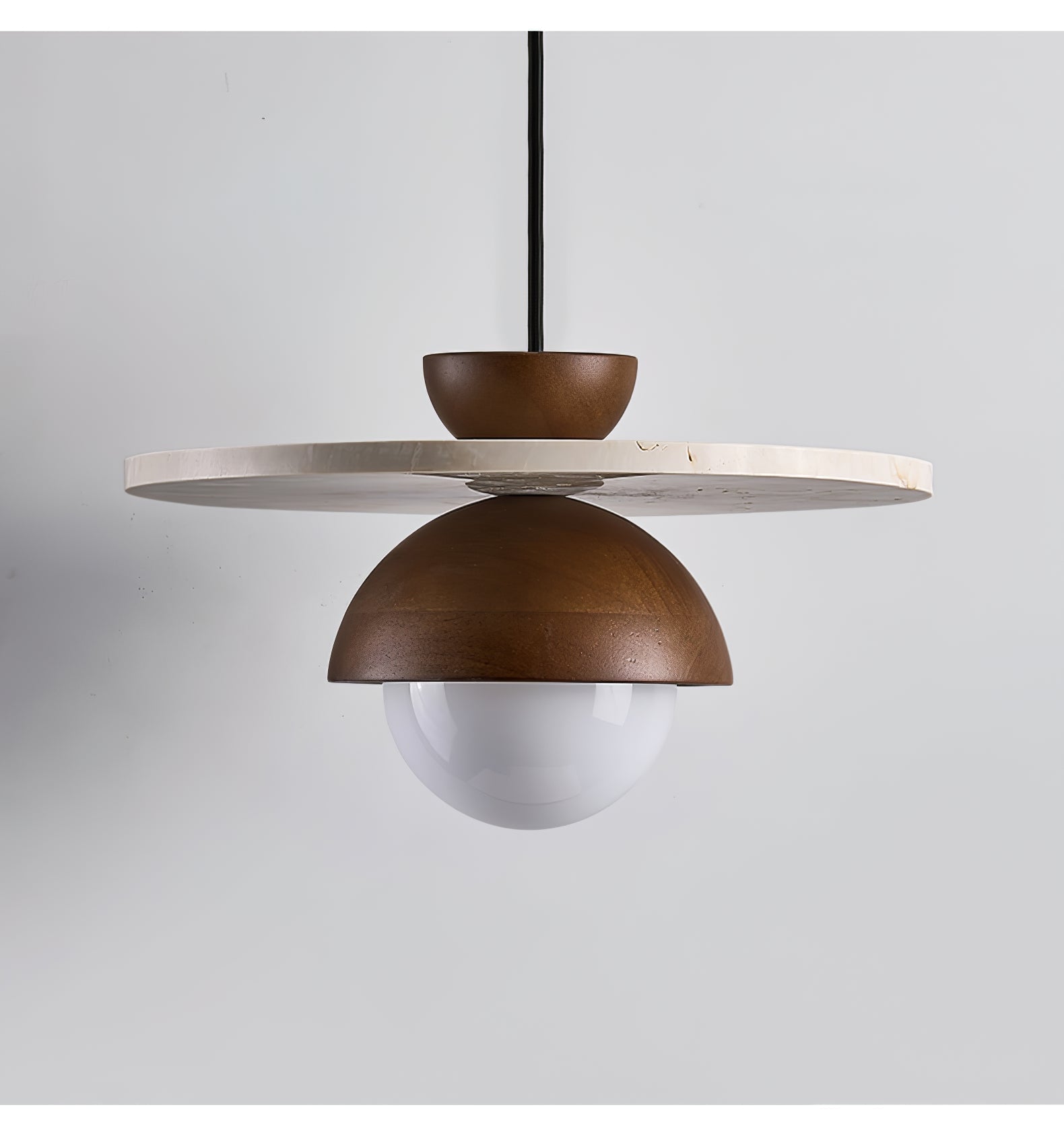 Solara Travertine Glass Pendant Light
