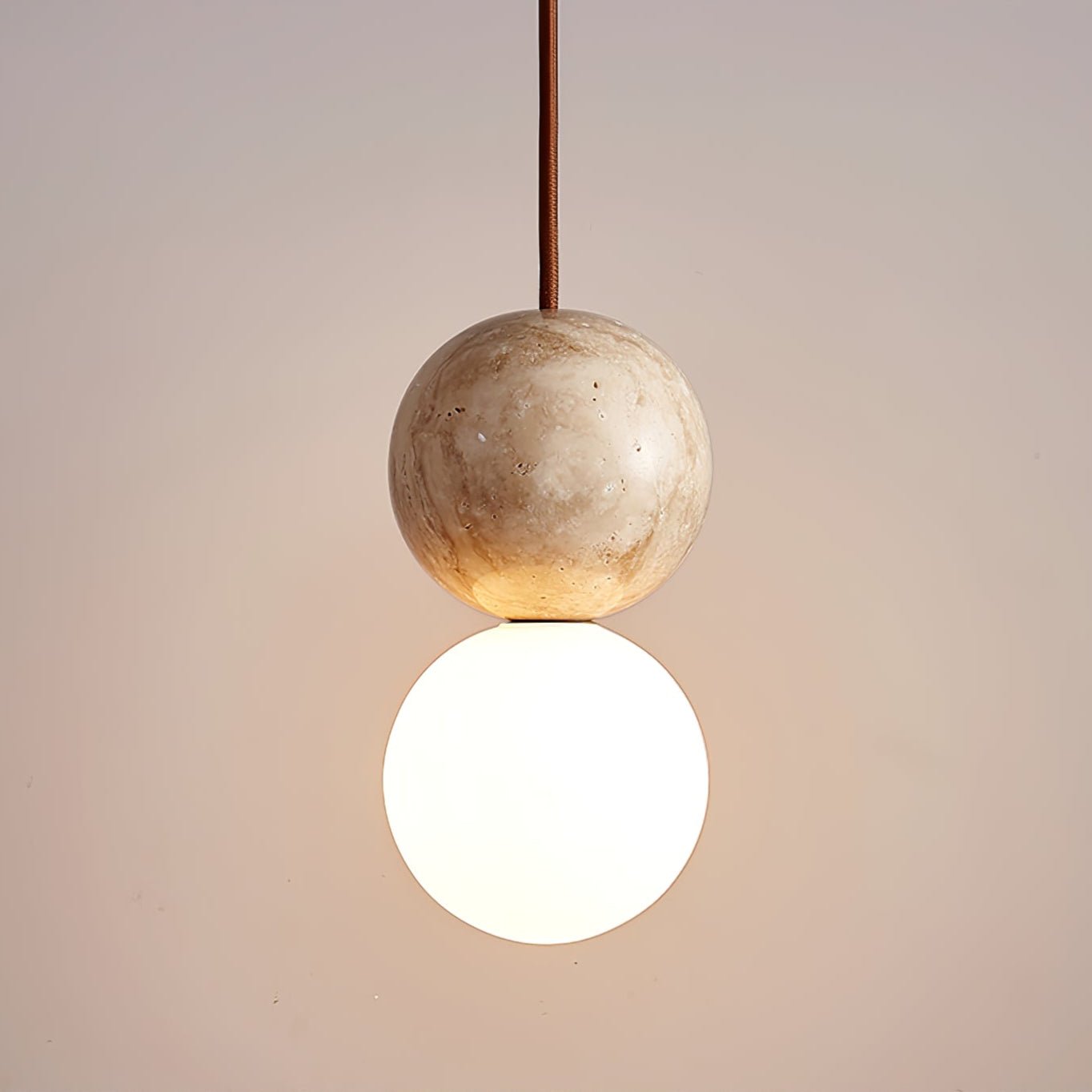 Selene Travertine Whisper Pendant