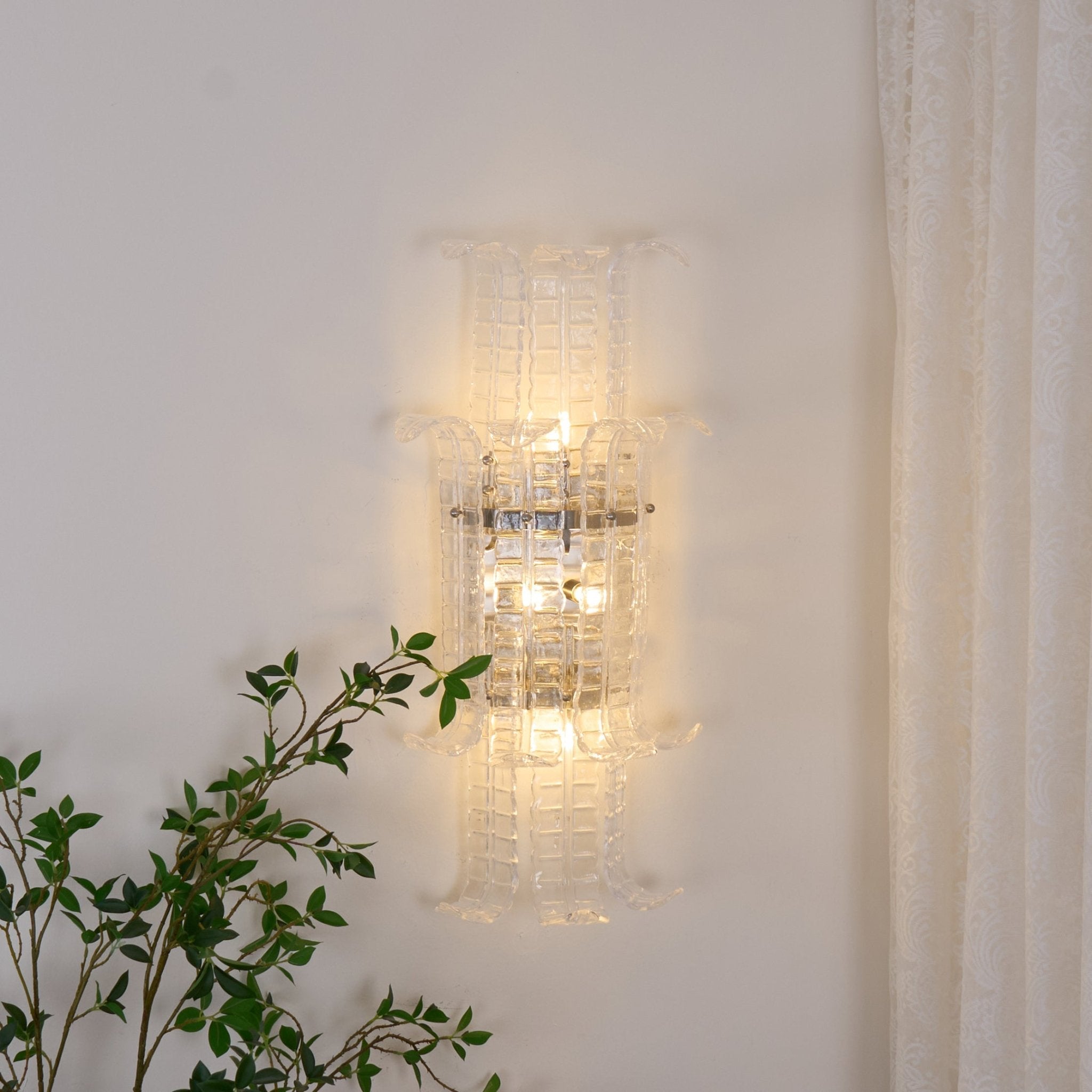 Crystal Panel Wall Sconce