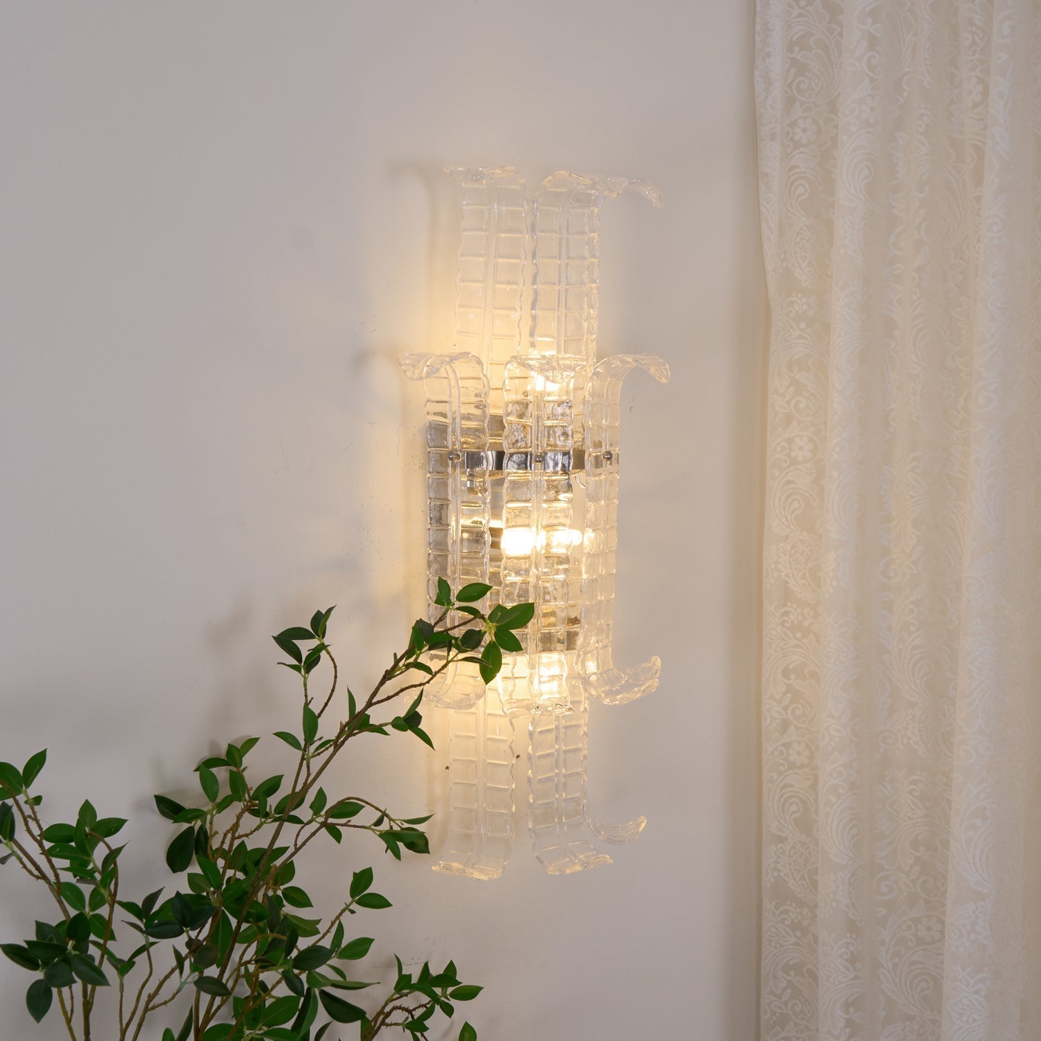 Crystal Panel Wall Sconce
