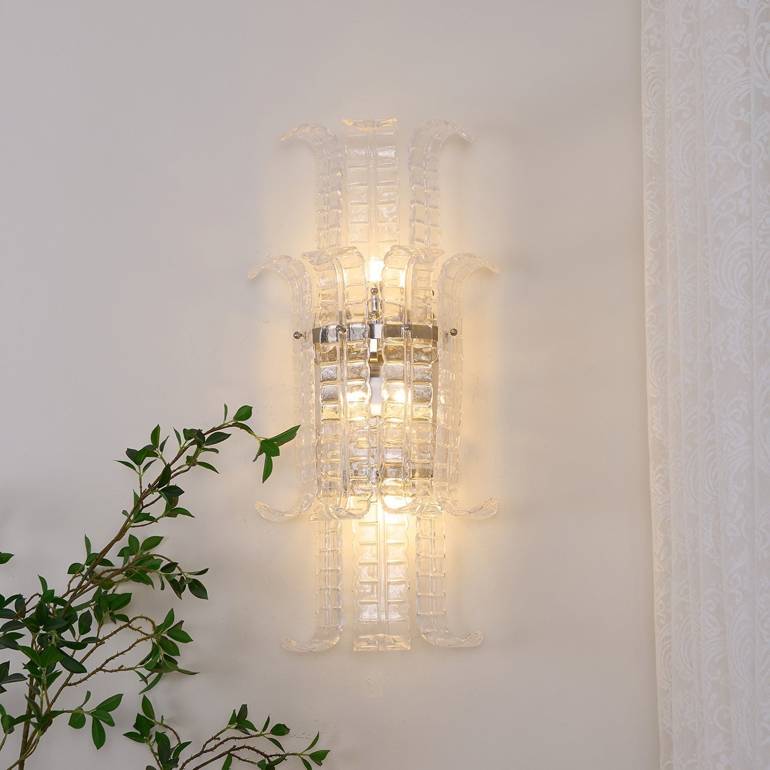 Crystal Panel Wall Sconce