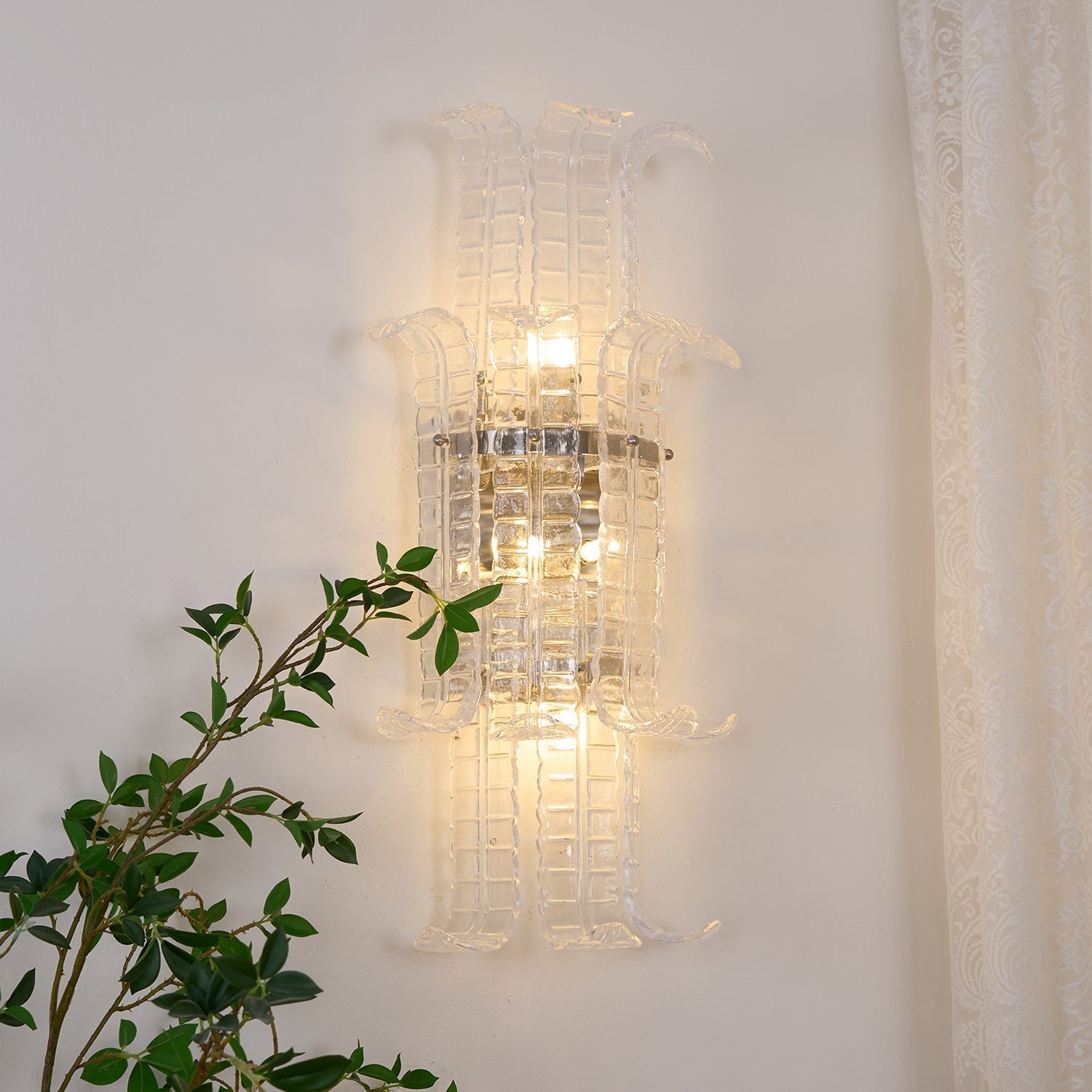 Crystal Panel Wall Sconce