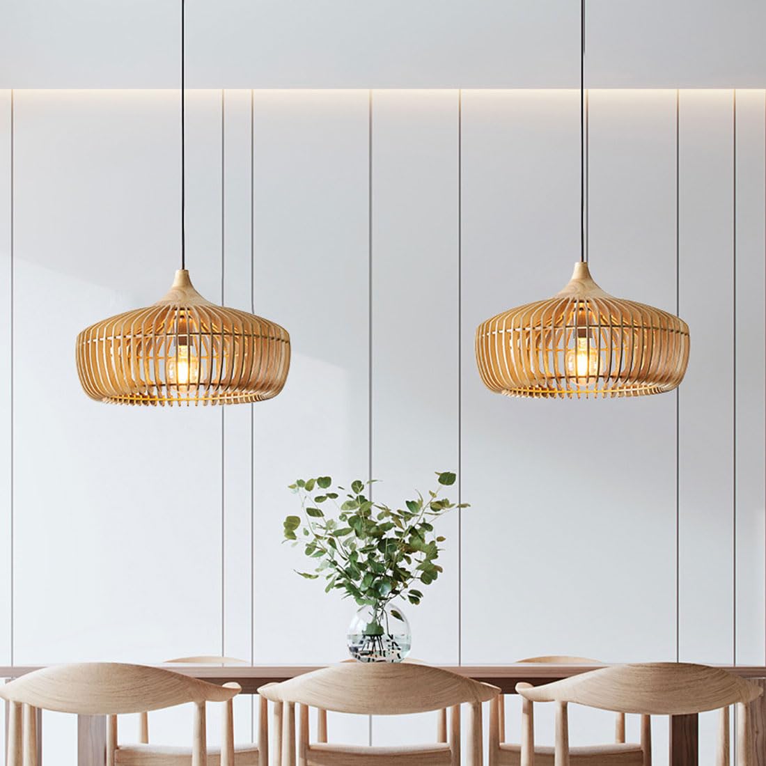 Nordic Wood Serenity Pendant Light