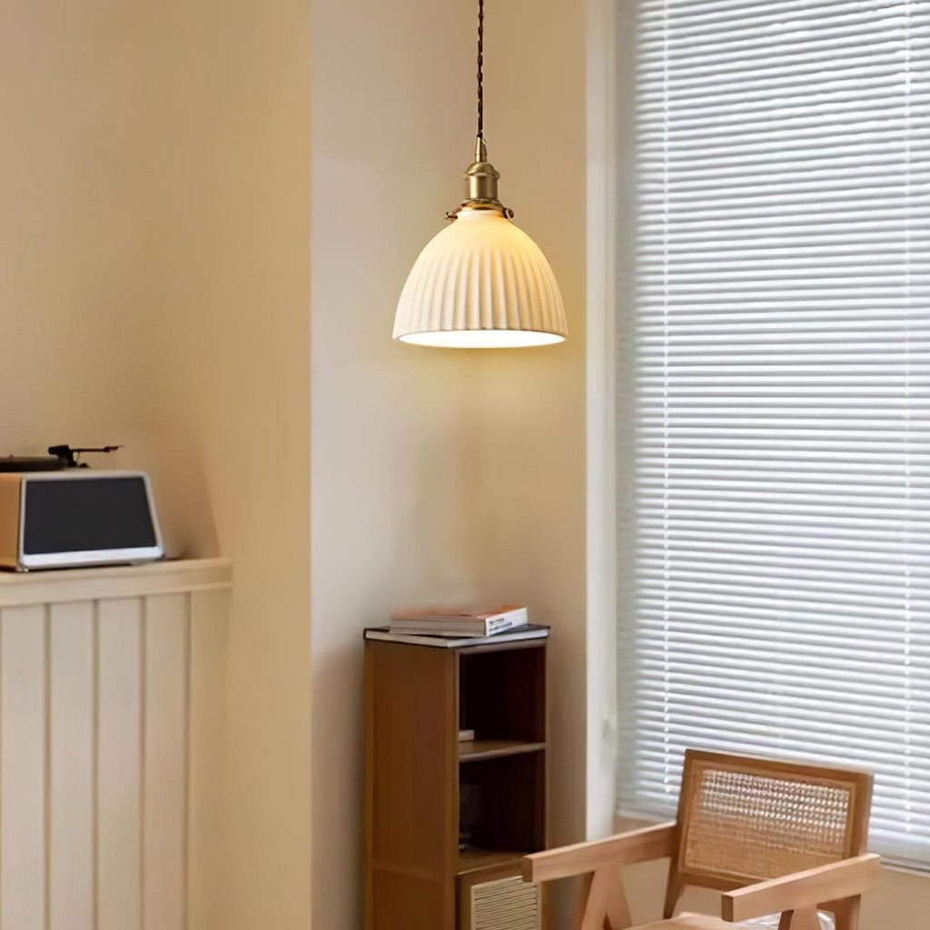 Orviana Ceramic & Brass Pendant Light