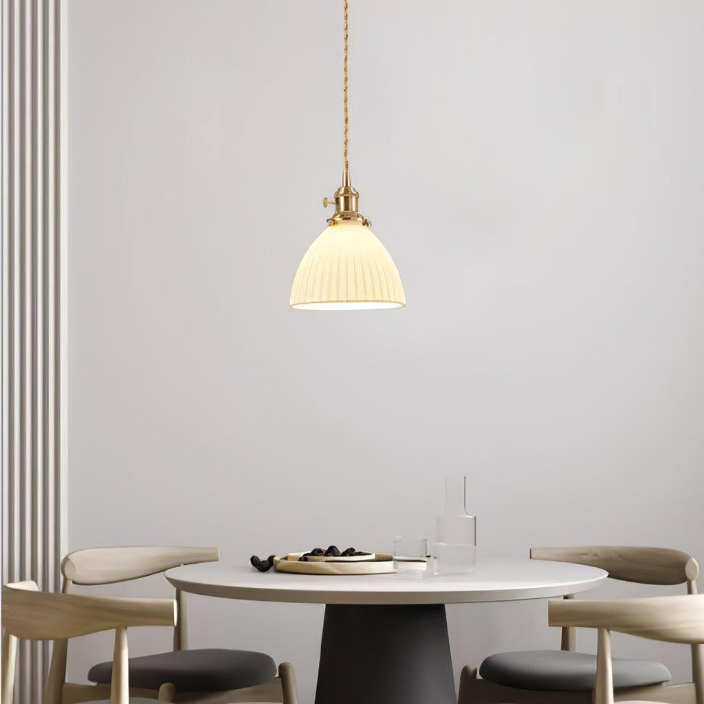 Orviana Ceramic & Brass Pendant Light
