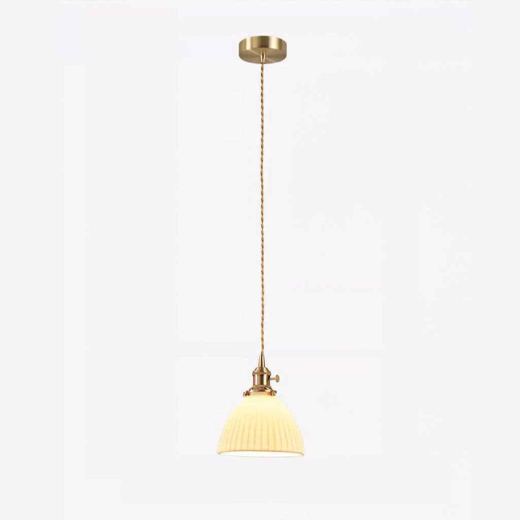 Orviana Ceramic & Brass Pendant Light