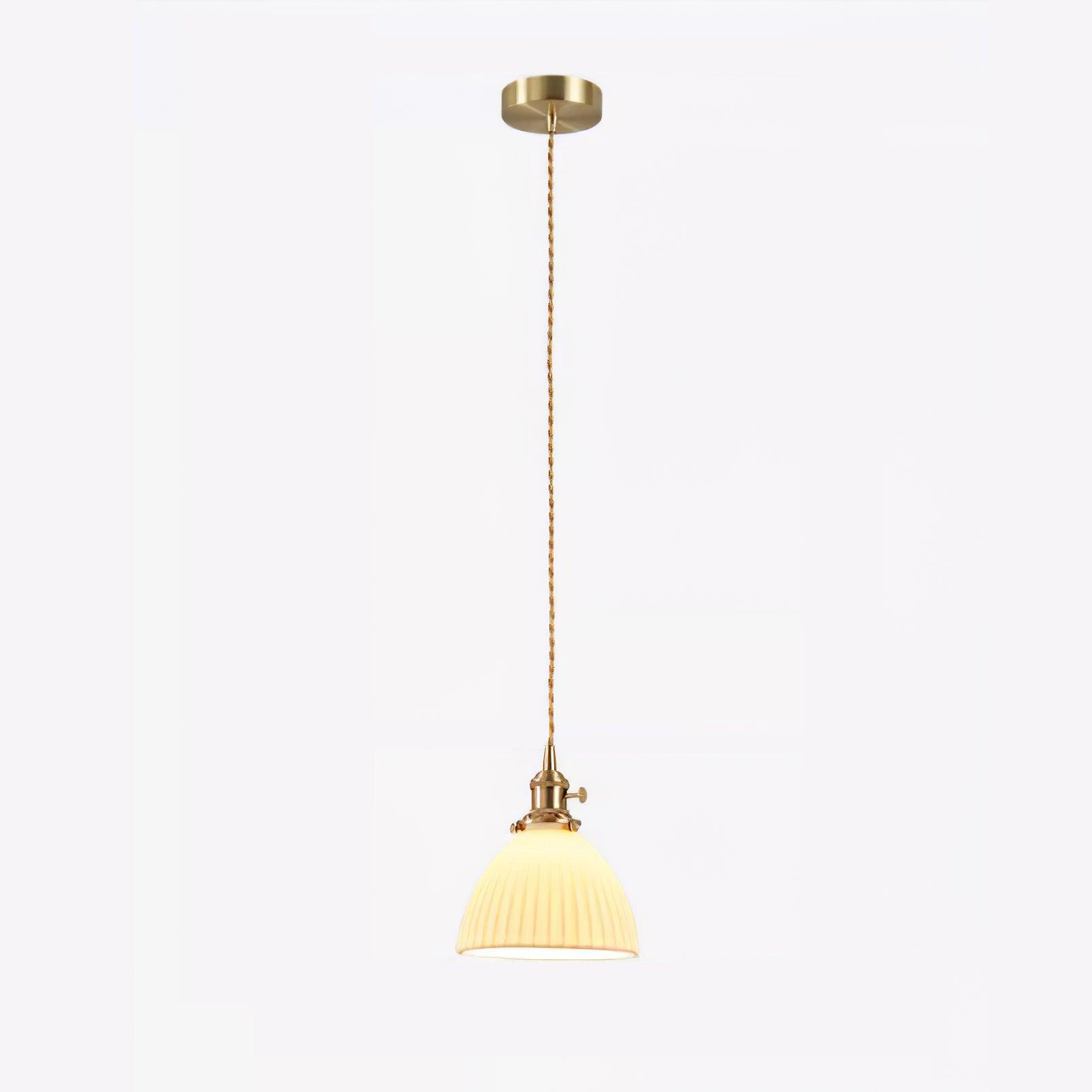 Orviana Ceramic & Brass Pendant Light