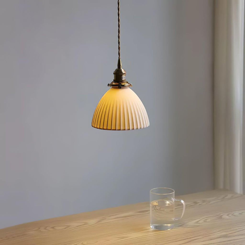 Orviana Ceramic & Brass Pendant Light