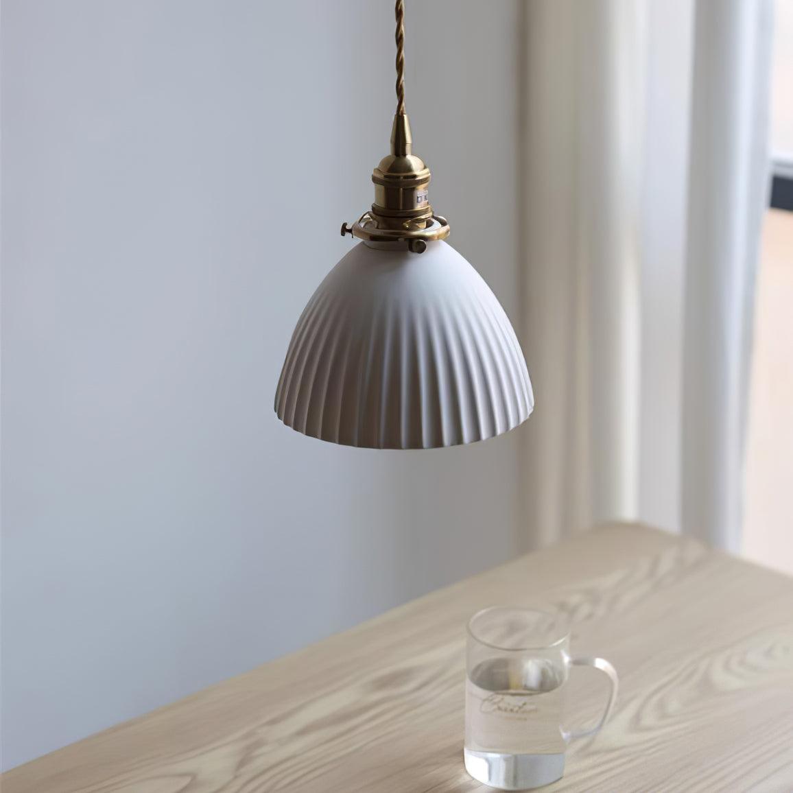 Orviana Ceramic & Brass Pendant Light