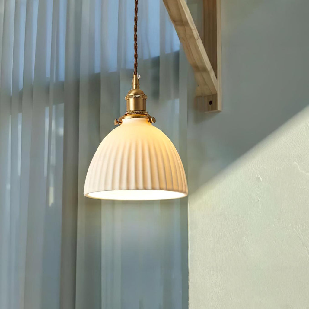 Orviana Ceramic & Brass Pendant Light