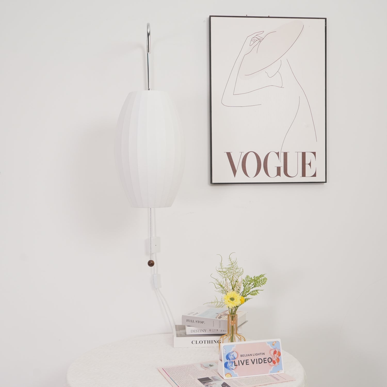Mid-Century Lantern Wall Light
