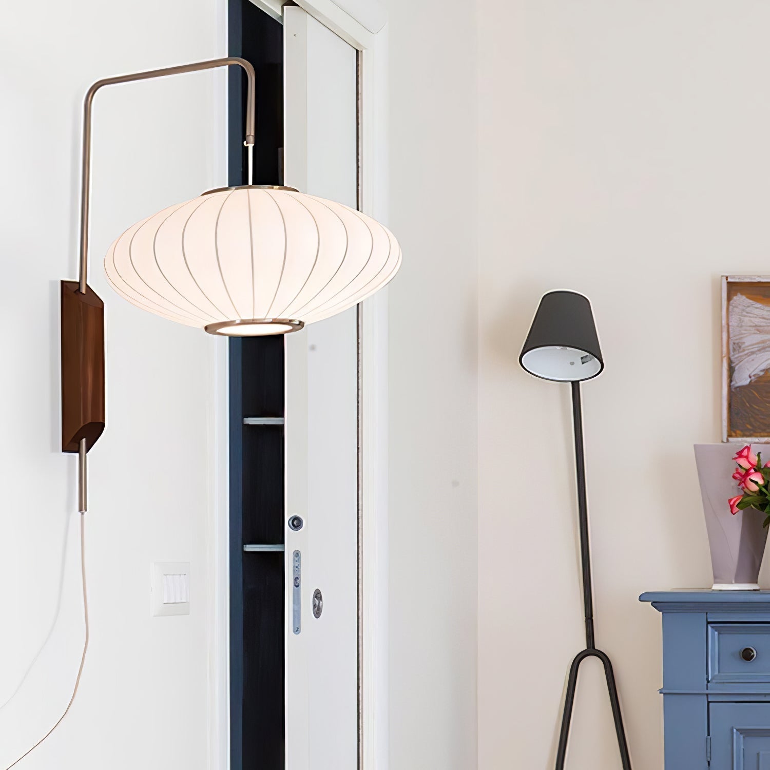 Mid-Century Lantern Wall Light