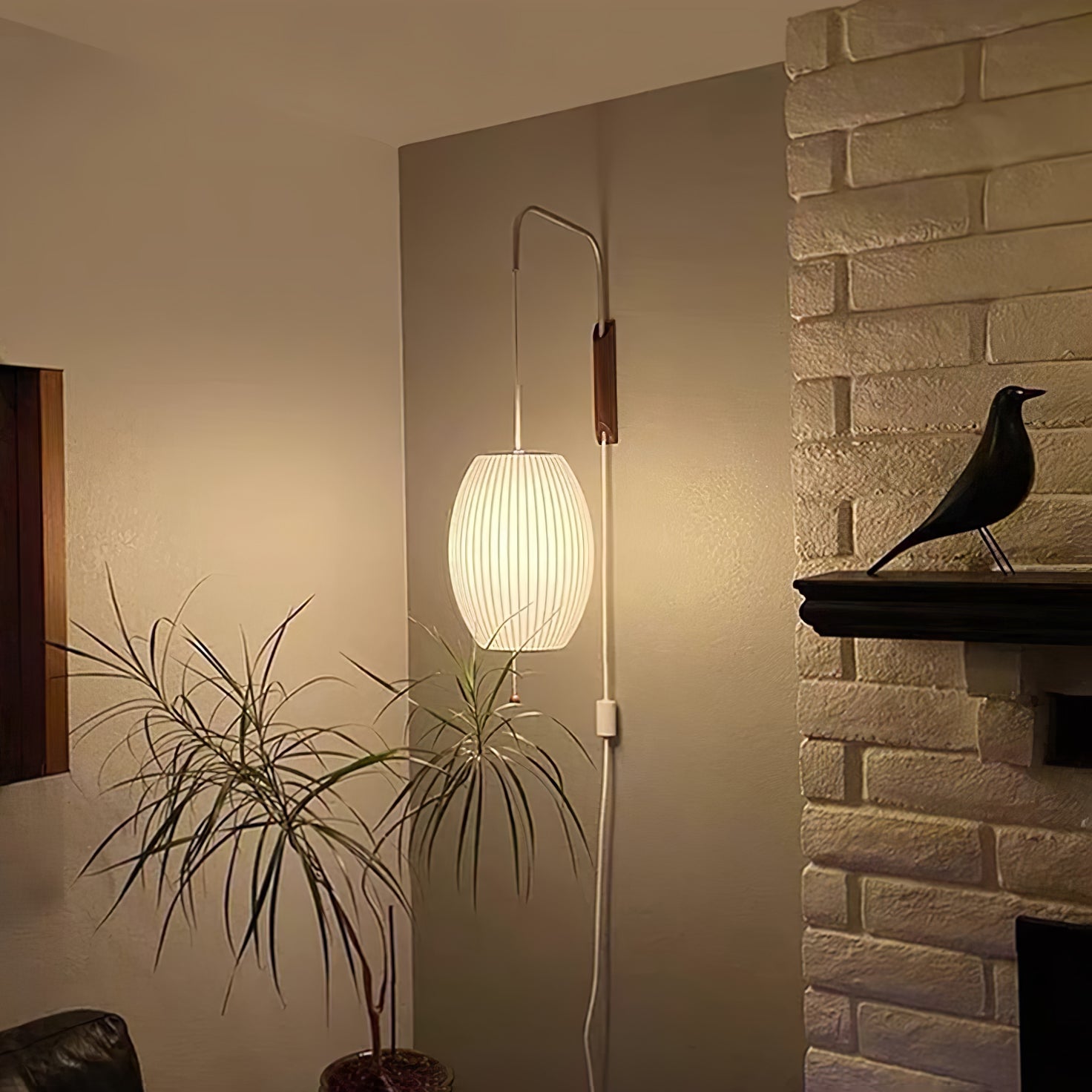Mid-Century Lantern Wall Light