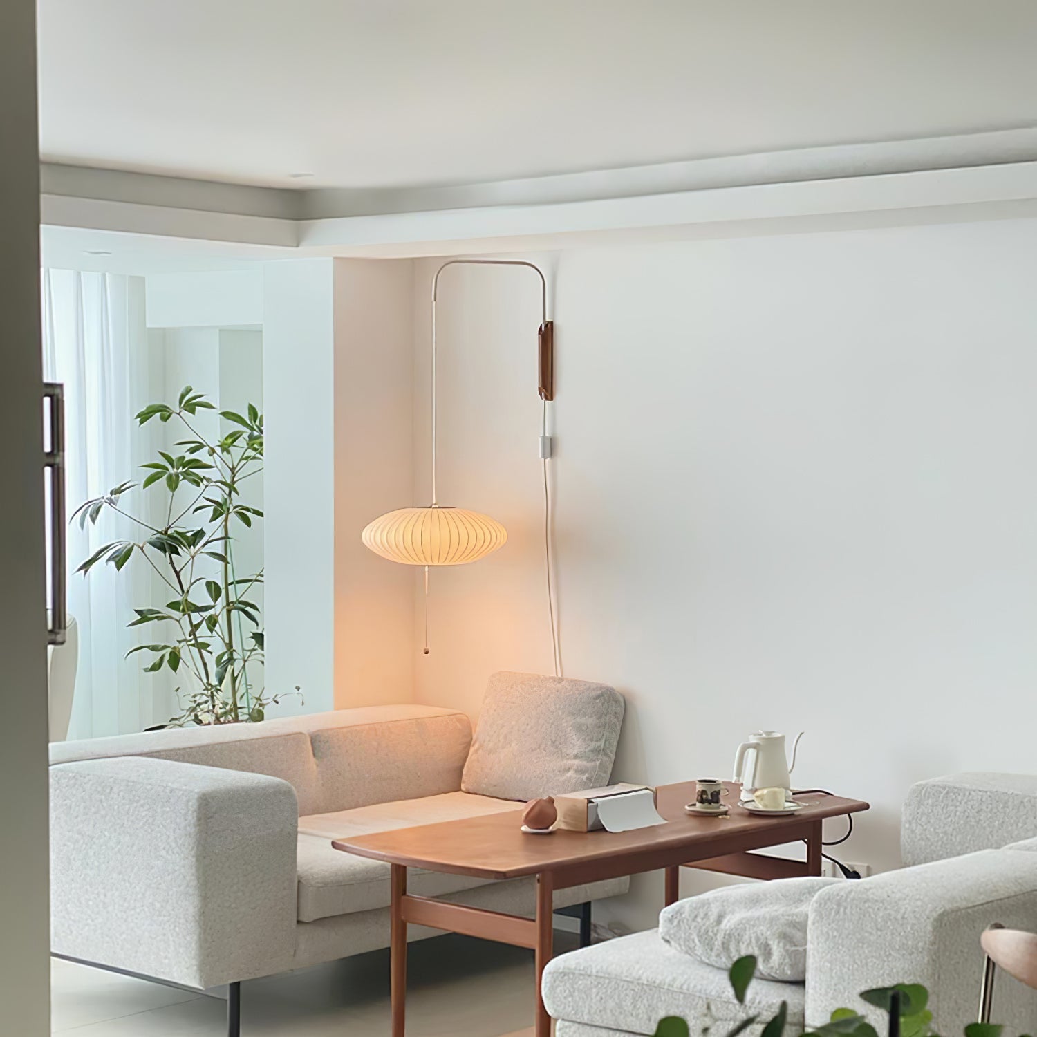 Mid-Century Lantern Wall Light