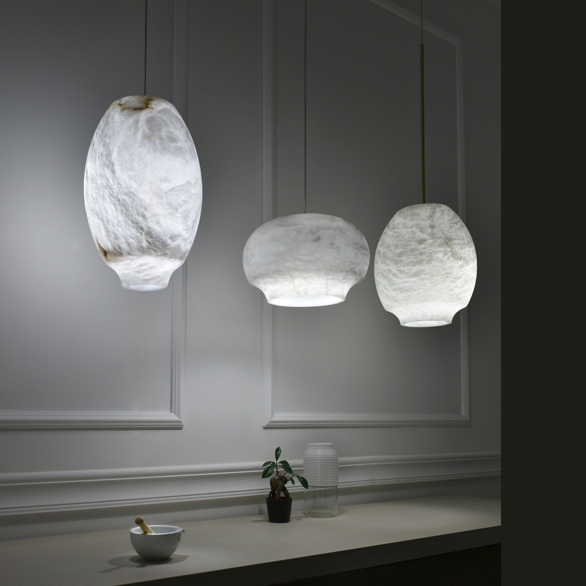 Alabaster Whisper Pendant Light