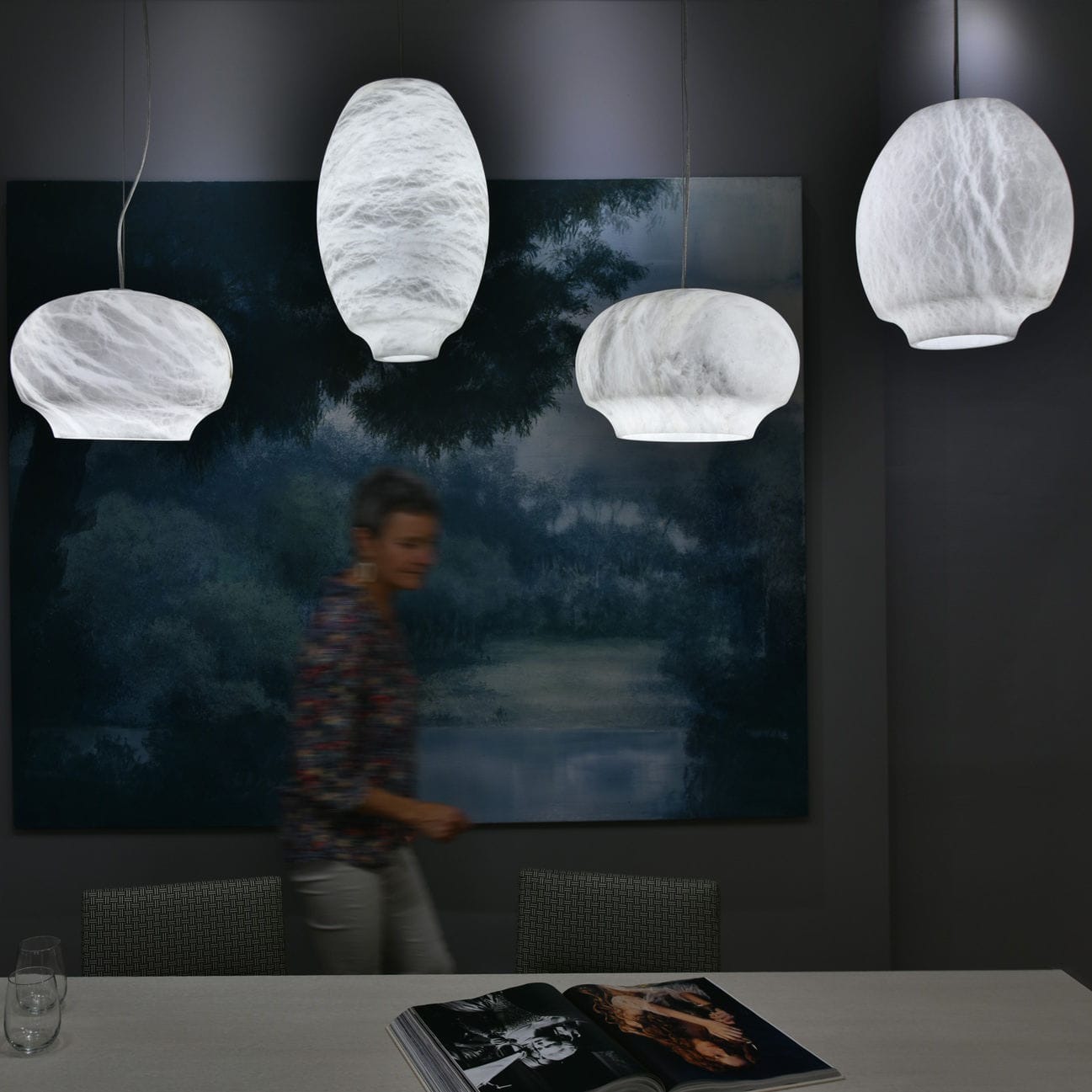 Alabaster Whisper Pendant Light