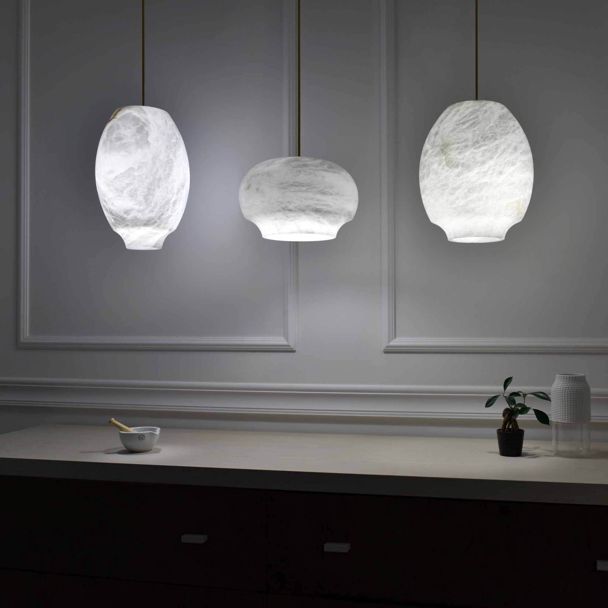 Alabaster Whisper Pendant Light