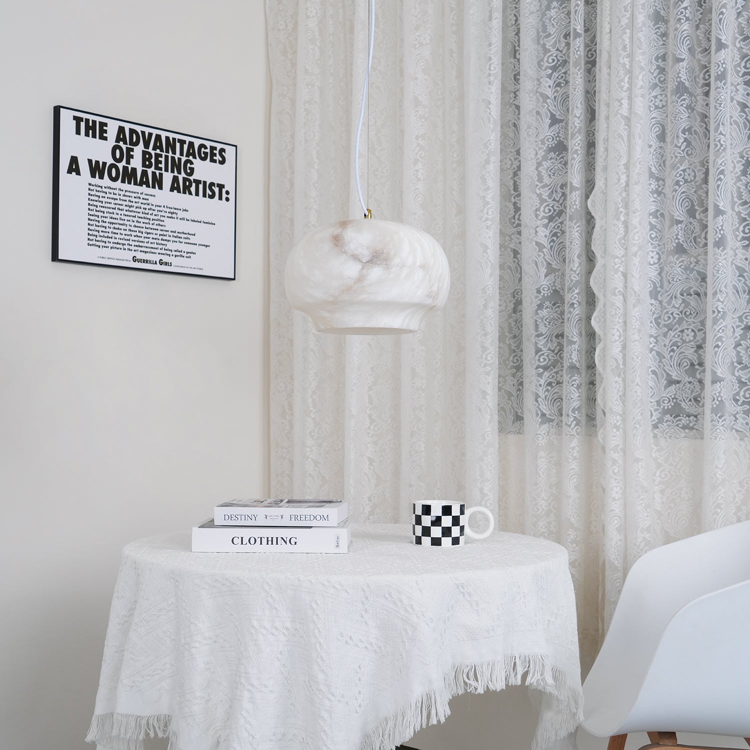 Alabaster Whisper Pendant Light