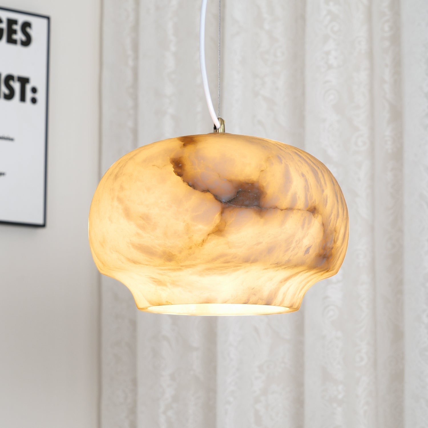 Alabaster Whisper Pendant Light