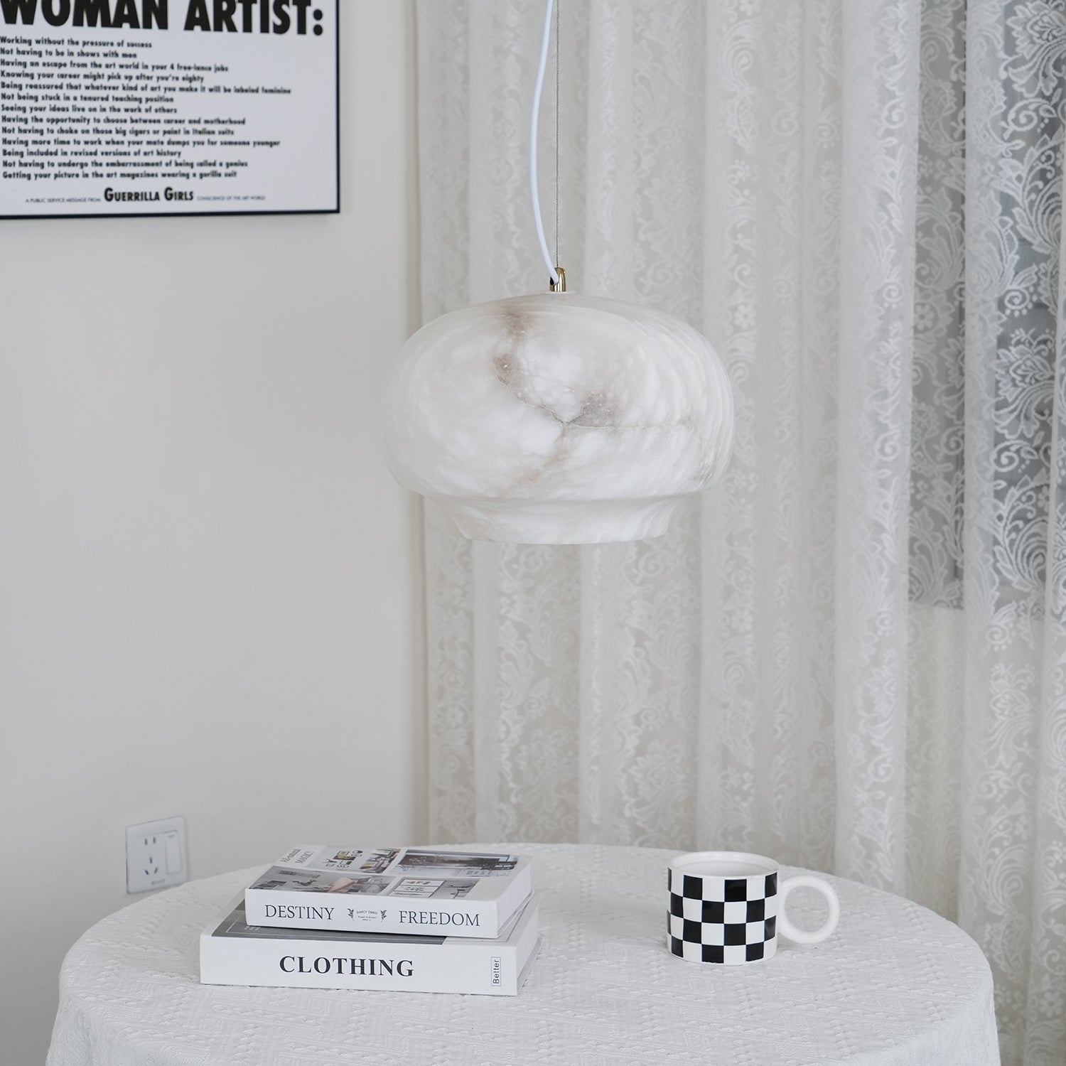 Alabaster Whisper Pendant Light