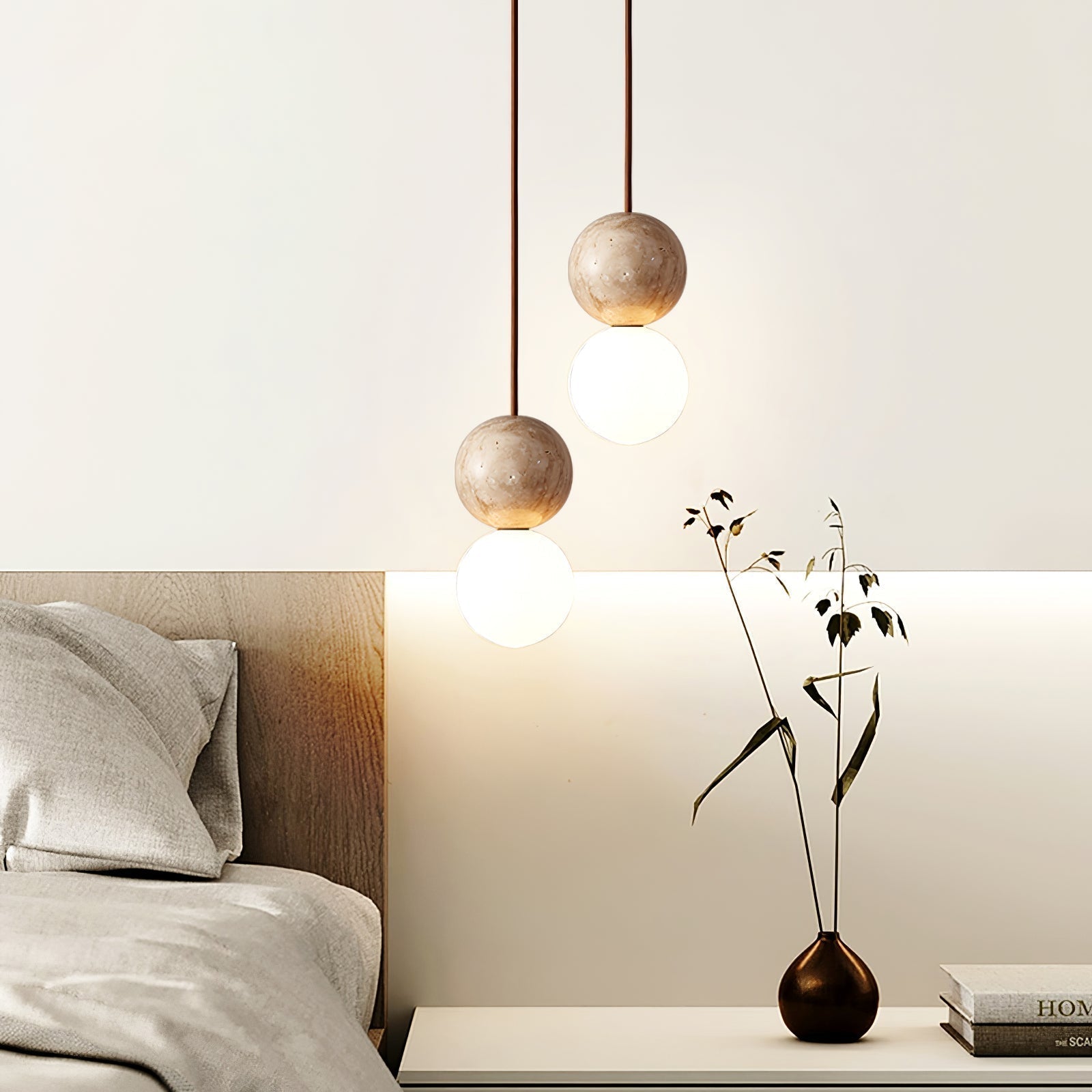 Selene Travertine Whisper Pendant